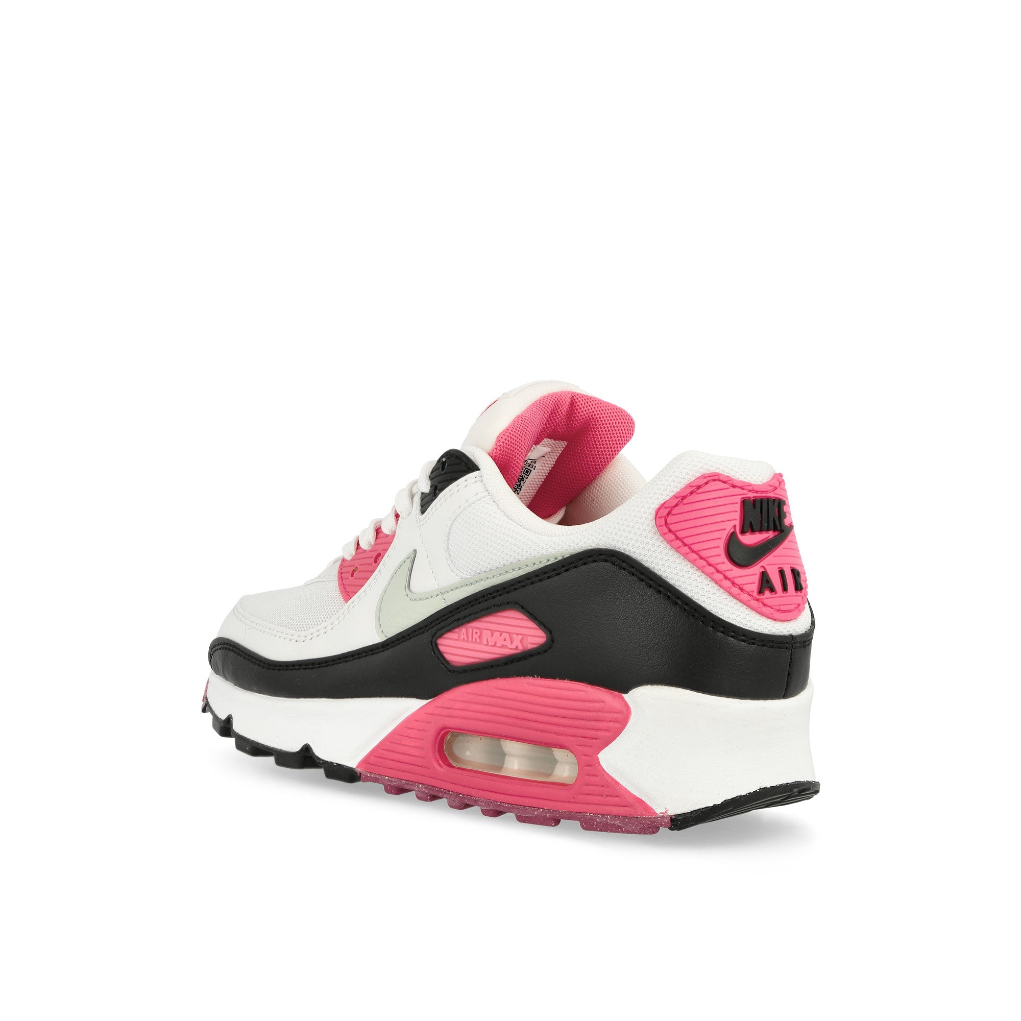 Nike Wmns Air Max 90 White/Light Silver-Aster Pink-Black Low Top Sneakers Material | Overkill