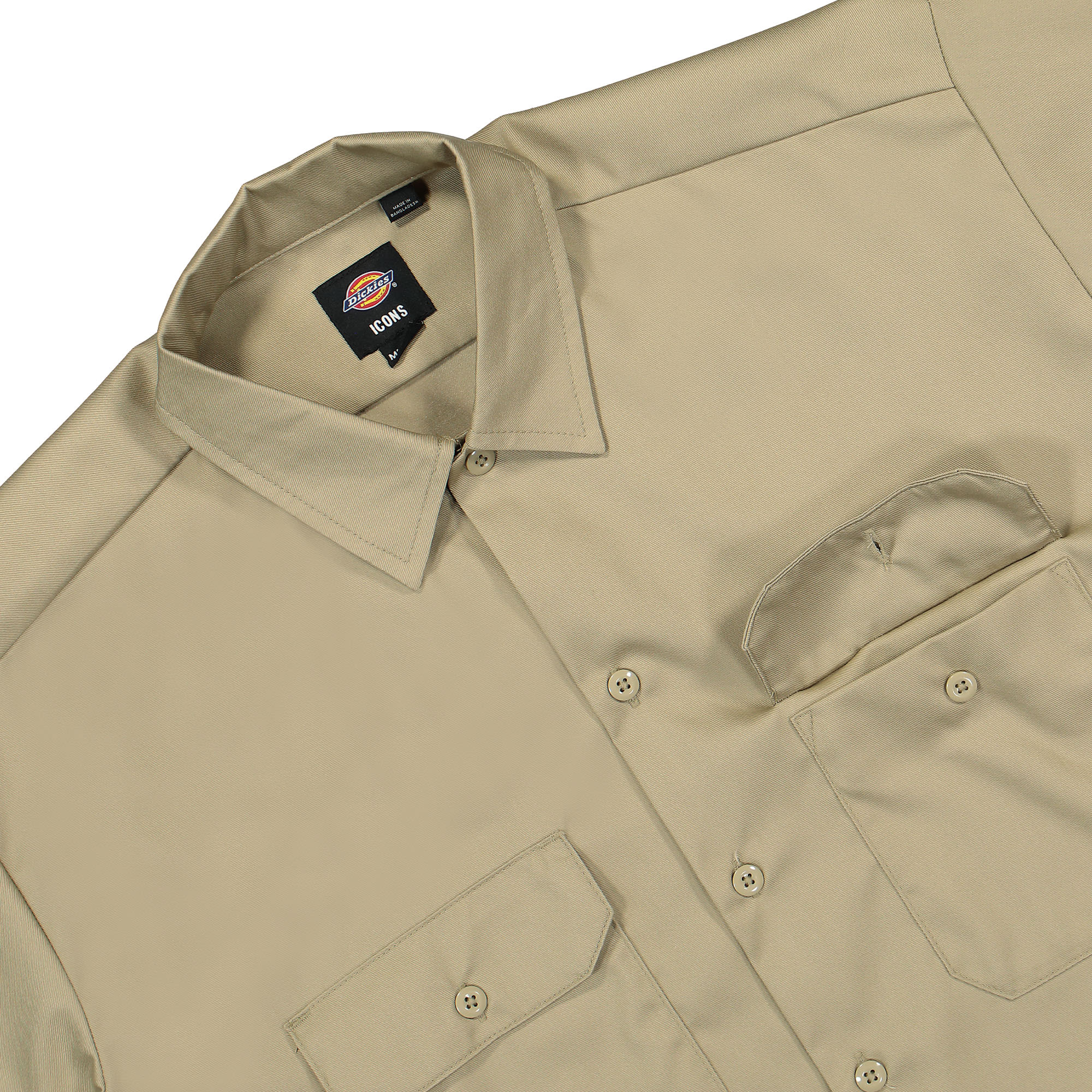 Dickies Work Shirt SS Khaki Shirts Detailfoto | Overkill
