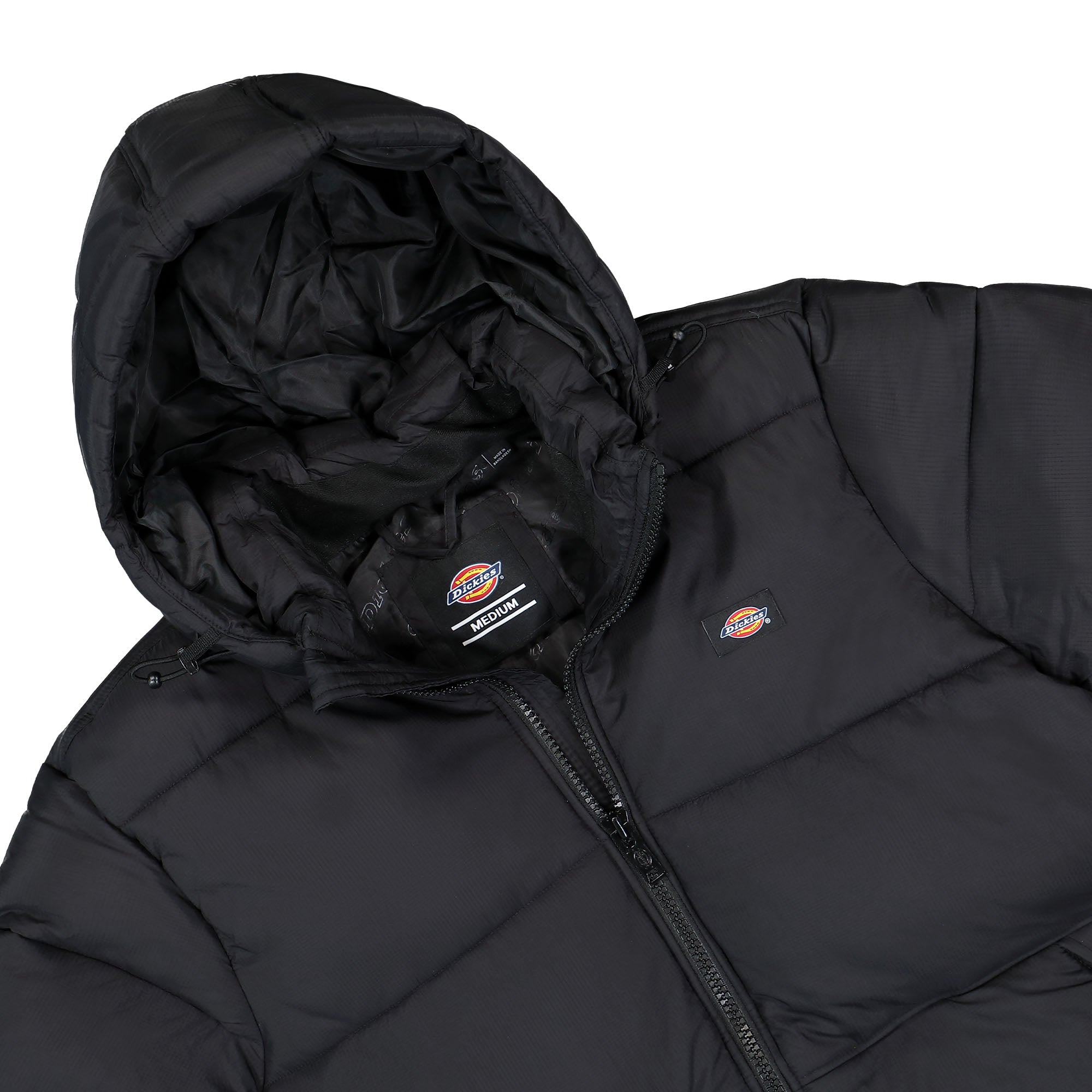 Dickies Waldenburg Hooded Jacket Black Puffer Jackets Close-up | Overkill