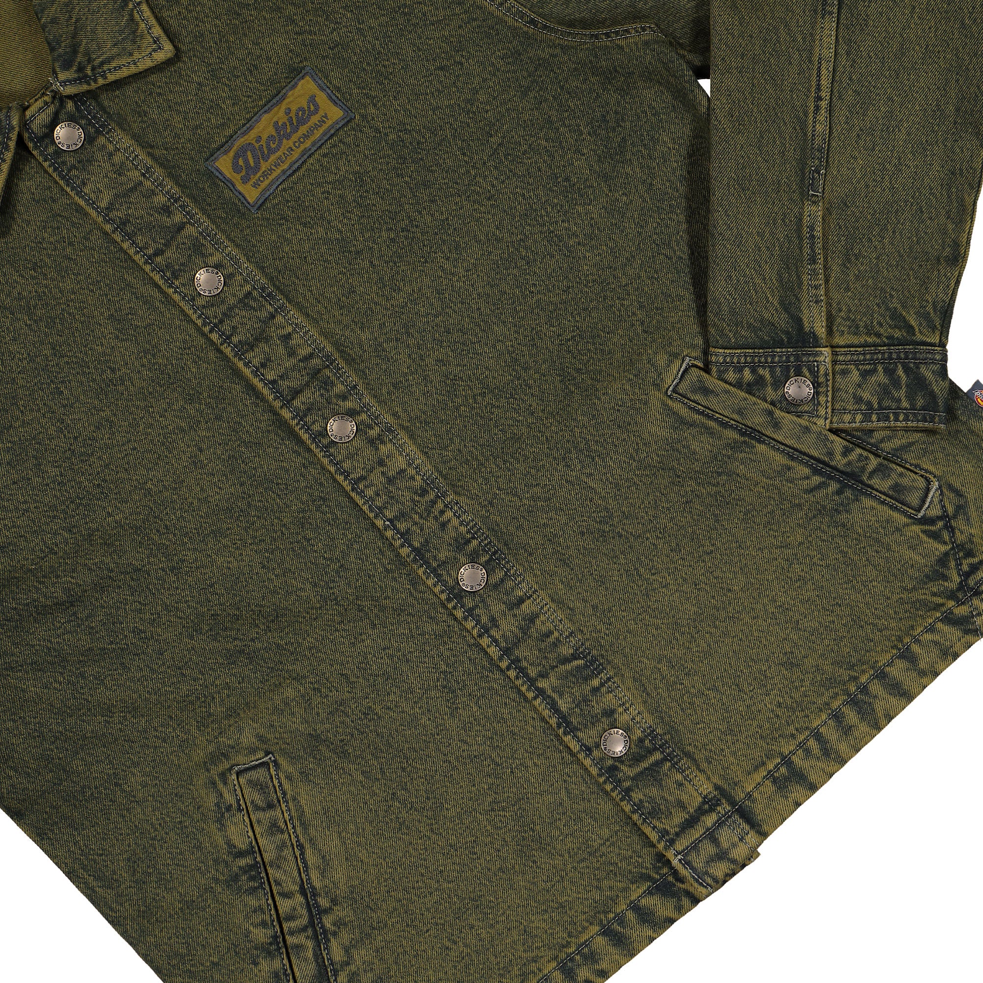 Dickies Lewistown Denim Jacket Green Tone Fade Jackets Detail view 2 | Overkill