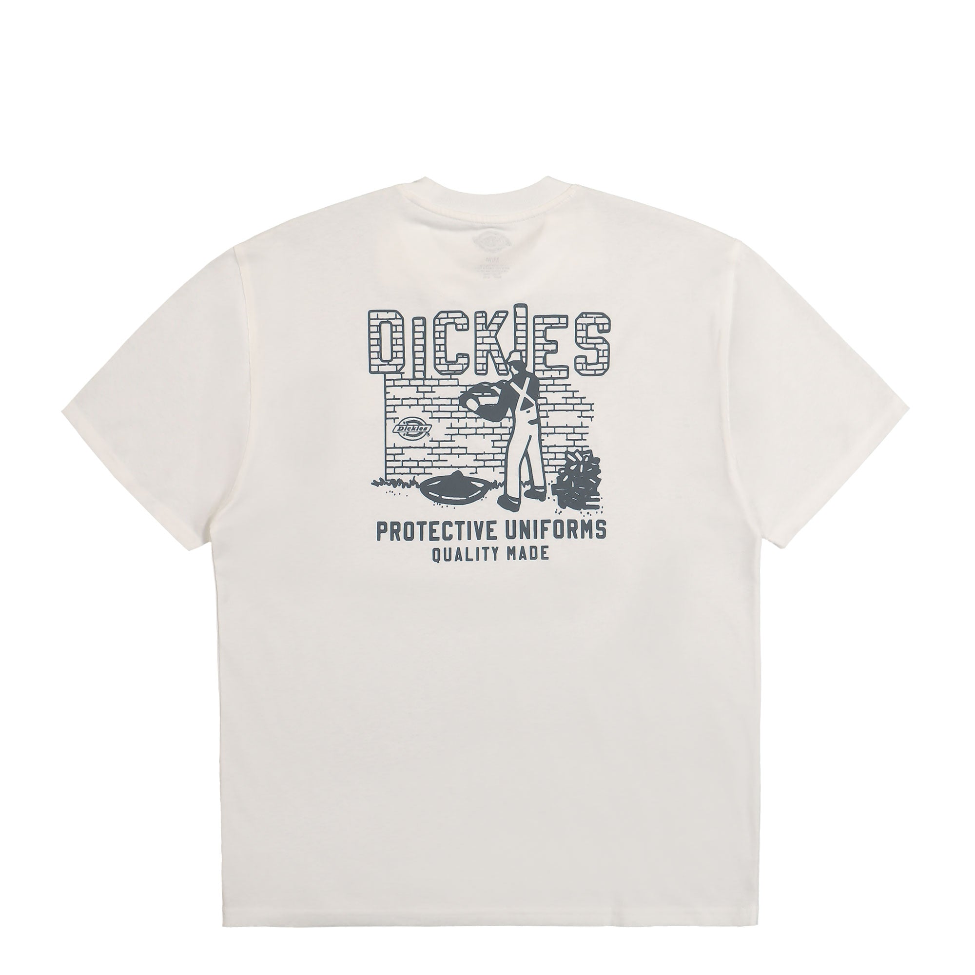 Dickies Bricklane SS Tee White T-Shirts Close-up | Overkill