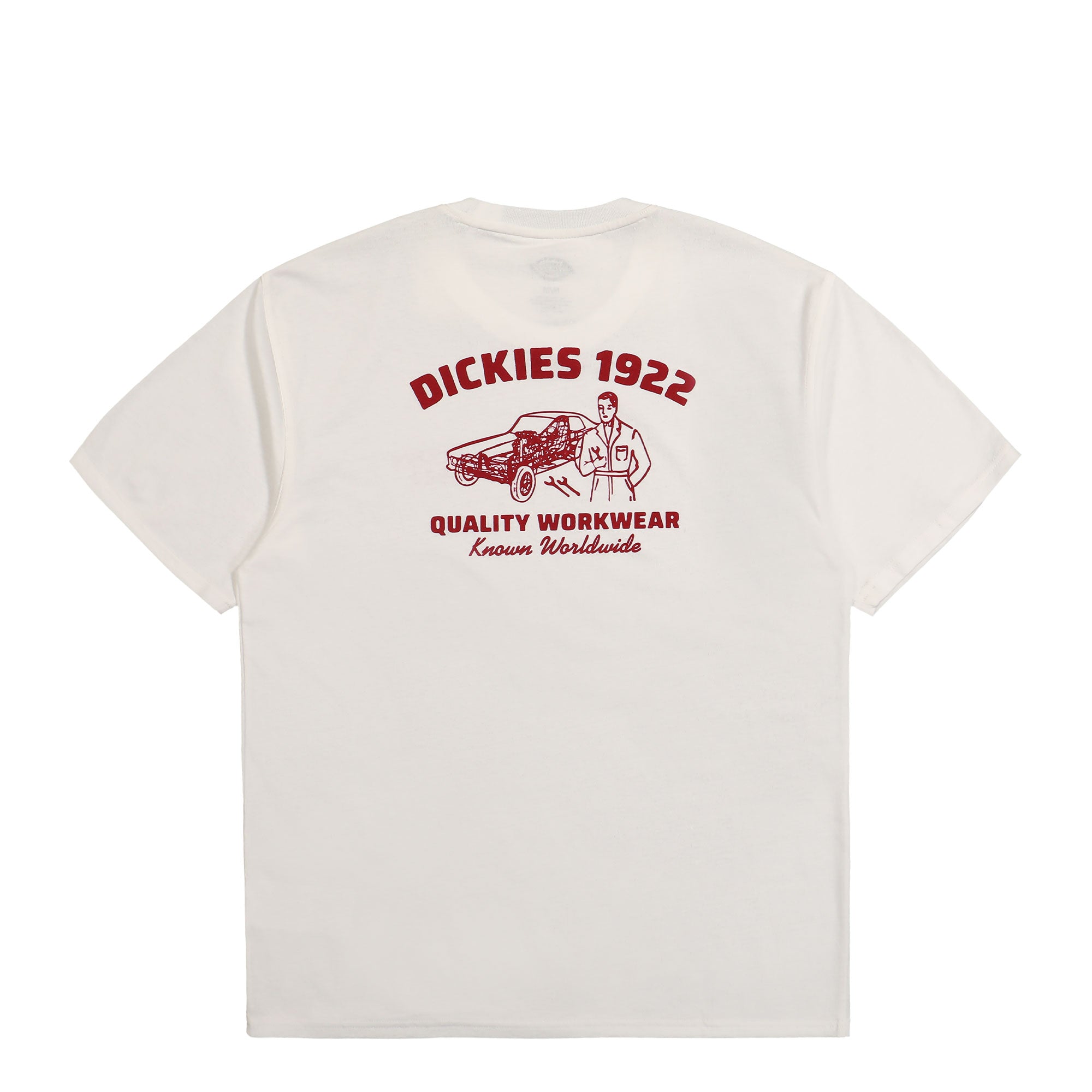 Dickies Mechanics SS Tee White T-Shirts Close-up | Overkill