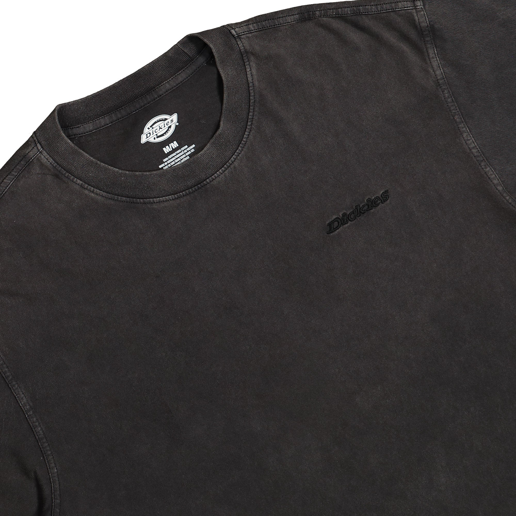 Dickies Plentywood SS Tee Double Dye / Acid Wash Black T-Shirts Close-up | Overkill
