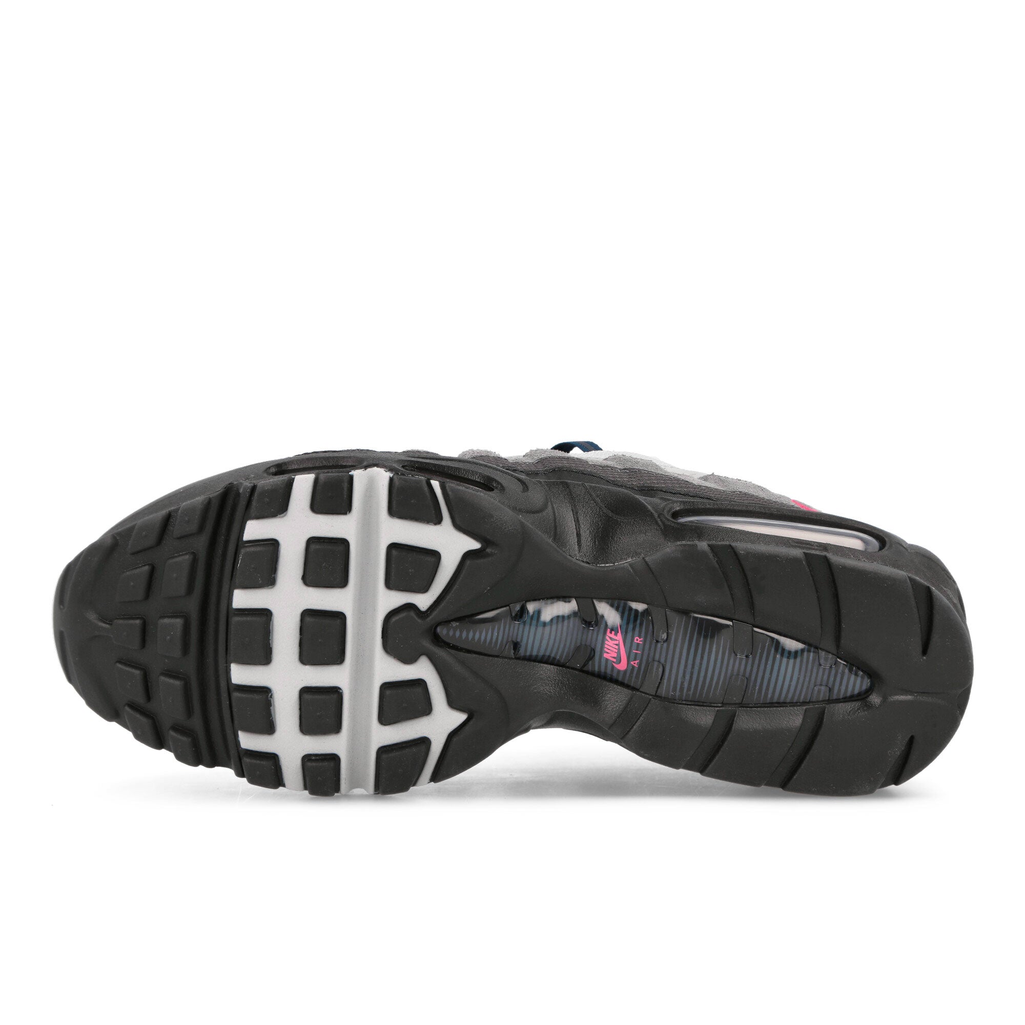 Nike Air Max 95 Black-Track Red - Anthracite - Smoke Grey Low Top Sneakers Detail View 1 | Overkill