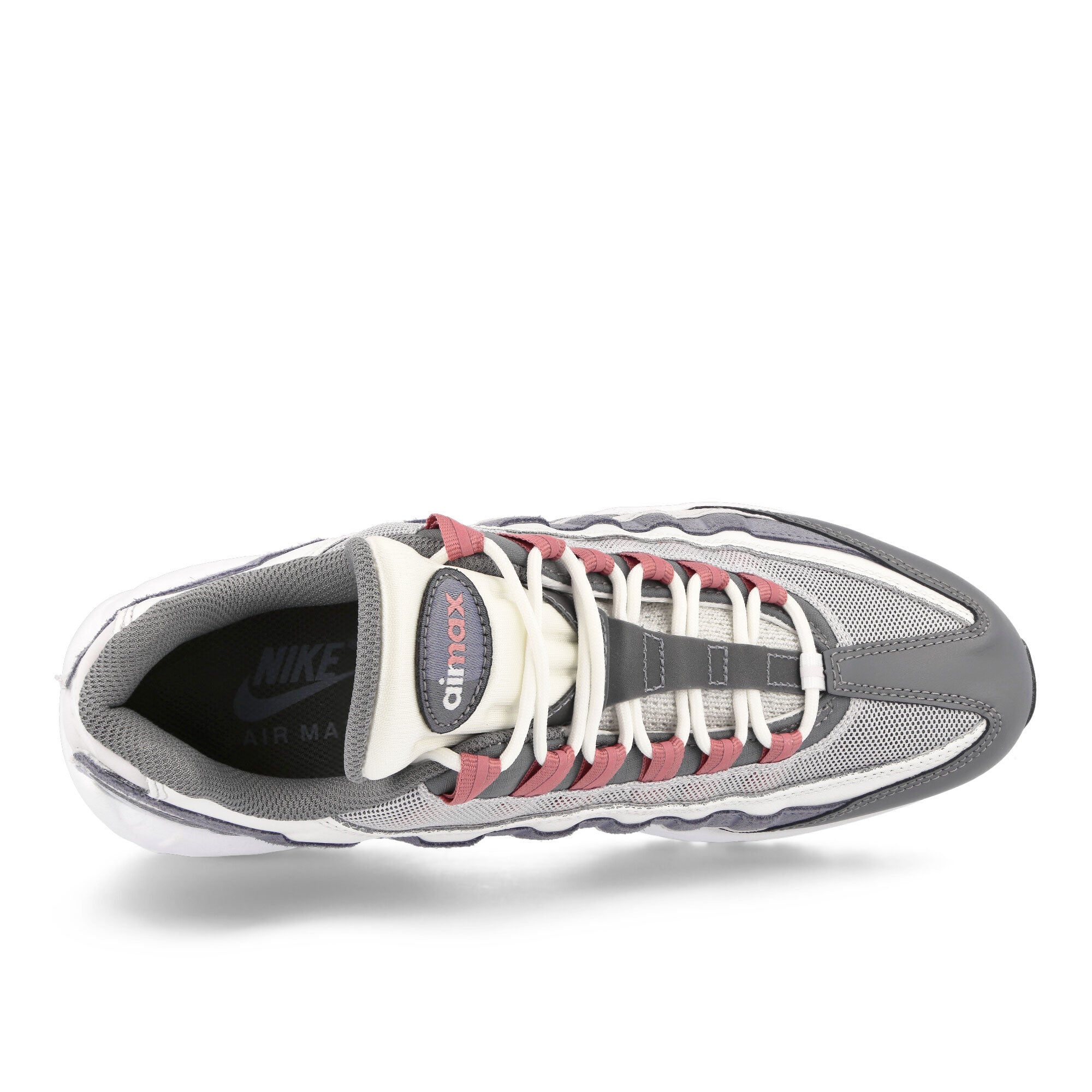Nike Air Max 95 Vast Grey-Red Stardust - Cool Grey Low Top Sneakers Detailfoto | Overkill