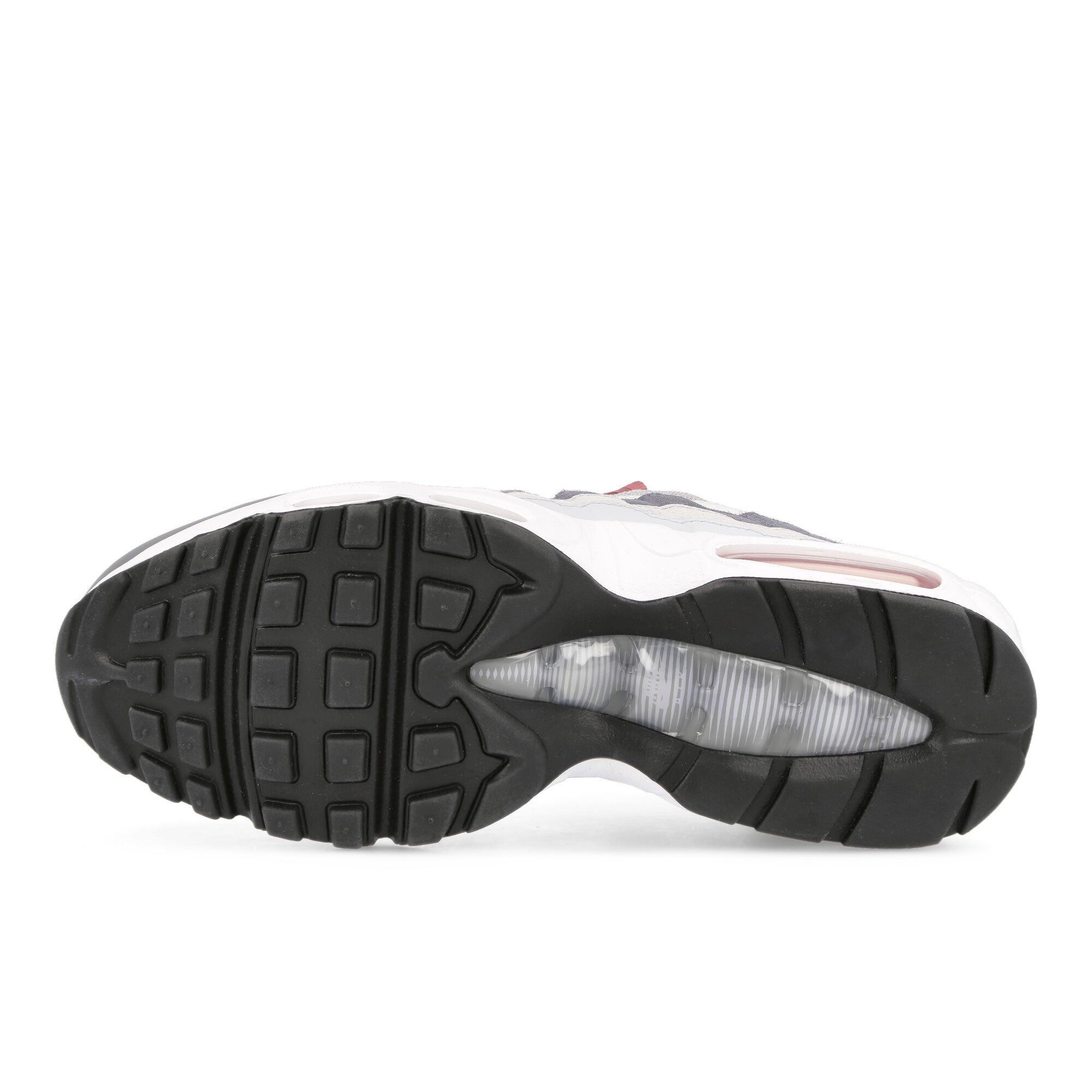 Nike Air Max 95 Vast Grey-Red Stardust - Cool Grey Low Top Sneakers Detail View 1 | Overkill