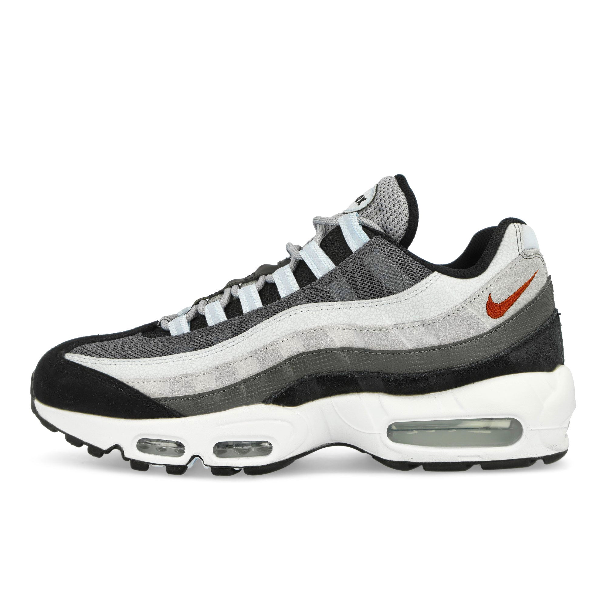 Nike Air Max 95 Wolf Grey / Rugged Orange - Black - Blue Tint Low Top Sneakers DM0011 011 | Overkill