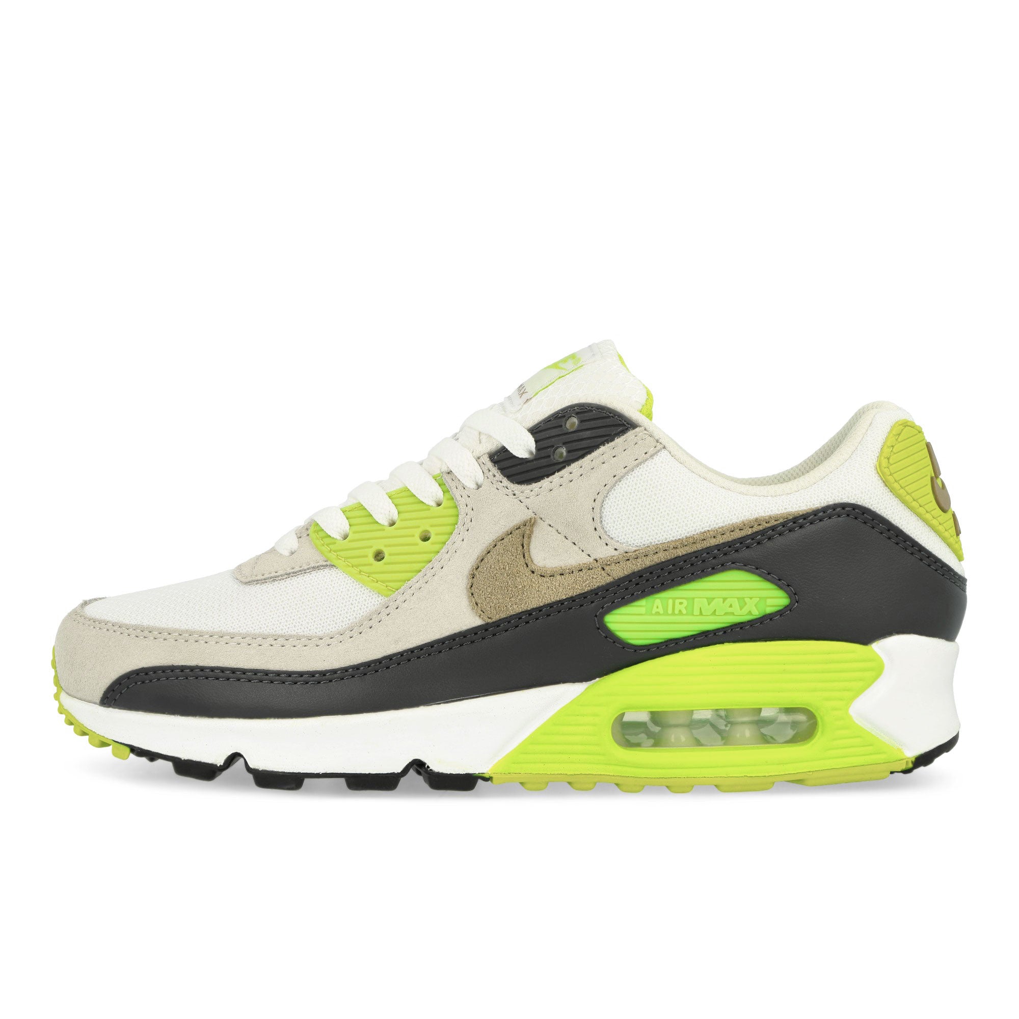 Nike Air Max 90 White / Khaki - Cyber - Dk Smoke Grey Low Top Sneakers DM0029 107 | Overkill