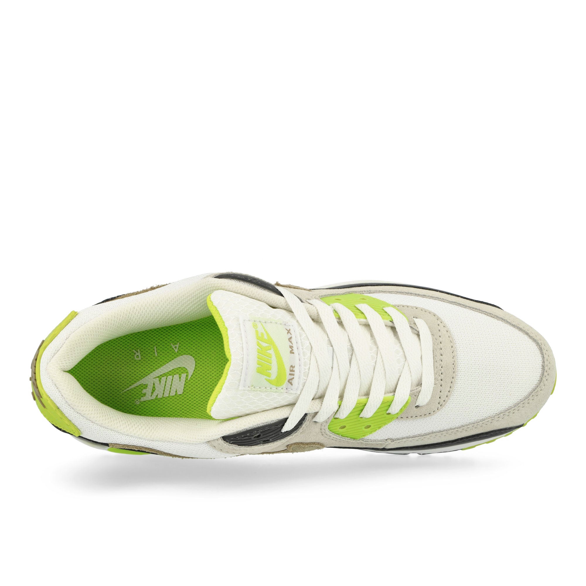 Nike Air Max 90 White / Khaki - Cyber - Dk Smoke Grey Low Top Sneakers Detailfoto | Overkill