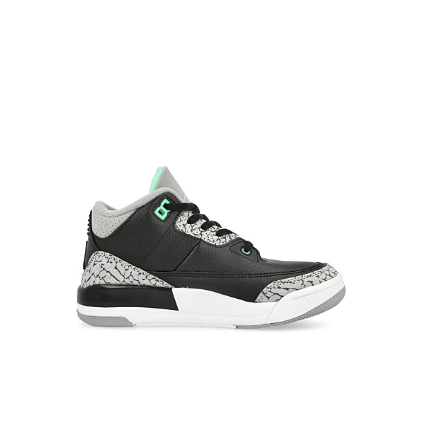 Jordan Jordan 3 Retro PS Black / Green Glow - Wolf Grey - White Mid Top Sneakers Silhouette | Overkill