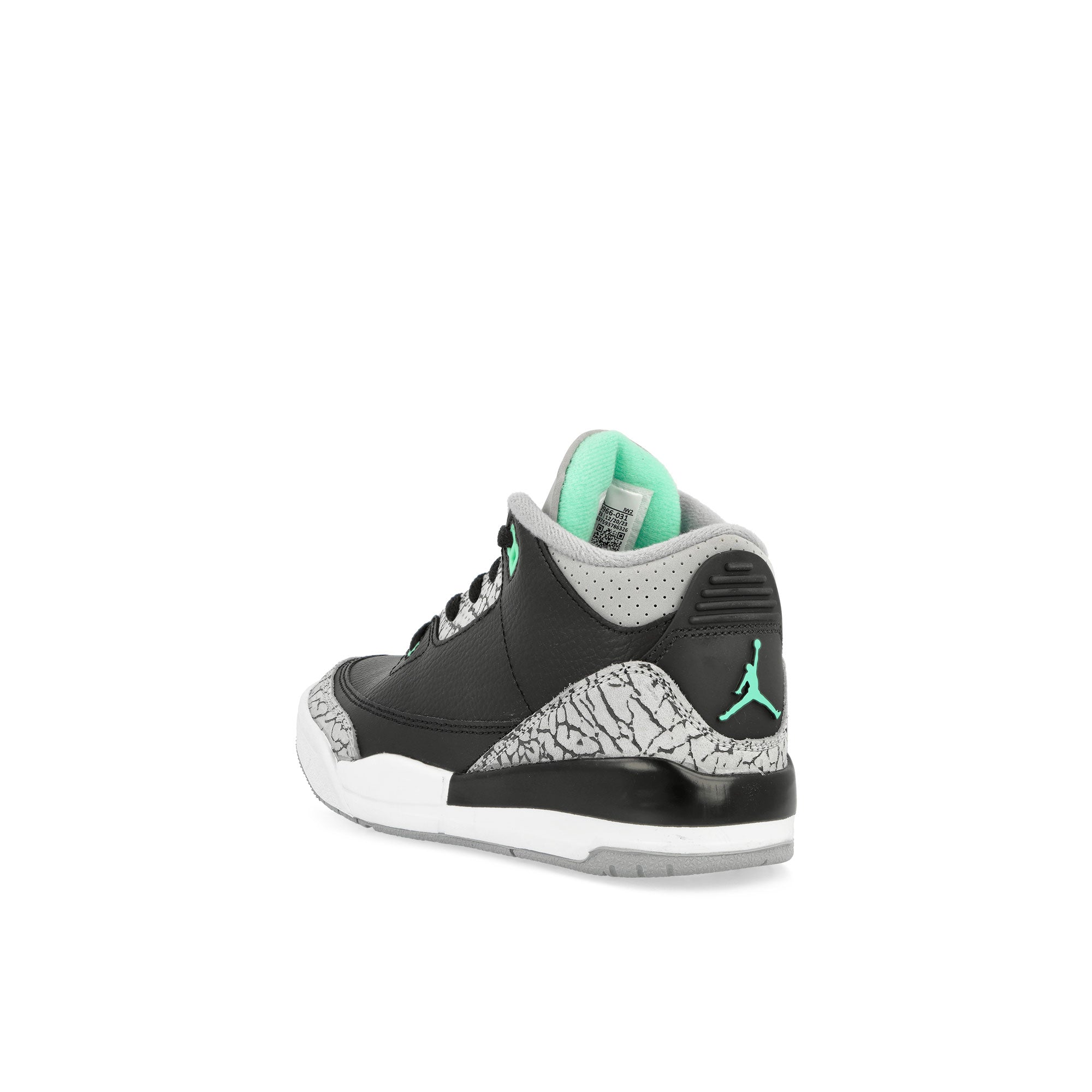Jordan Jordan 3 Retro PS Black / Green Glow - Wolf Grey - White Mid Top Sneakers Material | Overkill