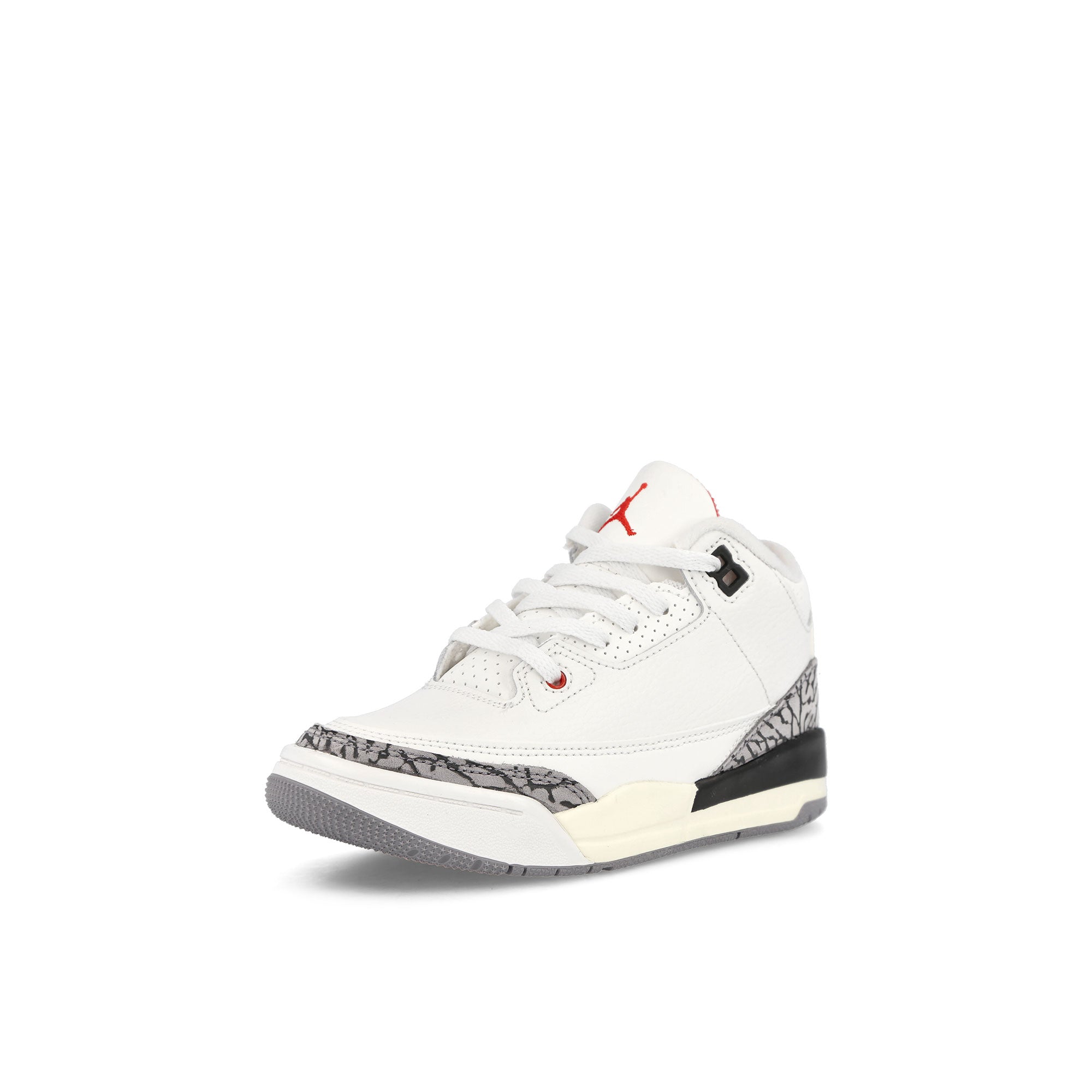 Jordan Air Jordan 3 Retro PS Summit White-Fire Red - Black Sneakers Close Up | Overkill
