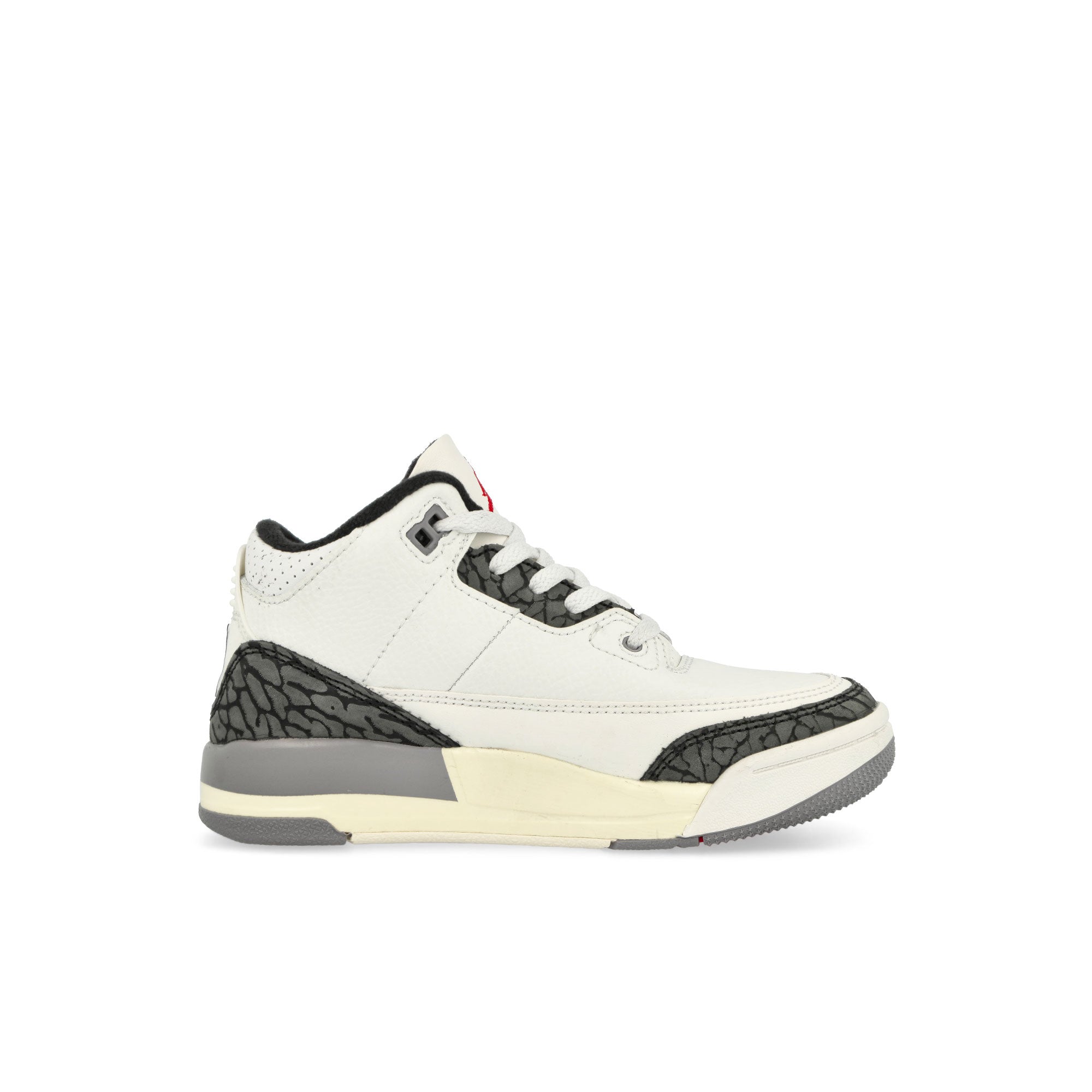 Jordan 3 Retro PS Summit White / Fire Red - Cement Grey - Black Mid Top Sneakers Silhouette | Overkill