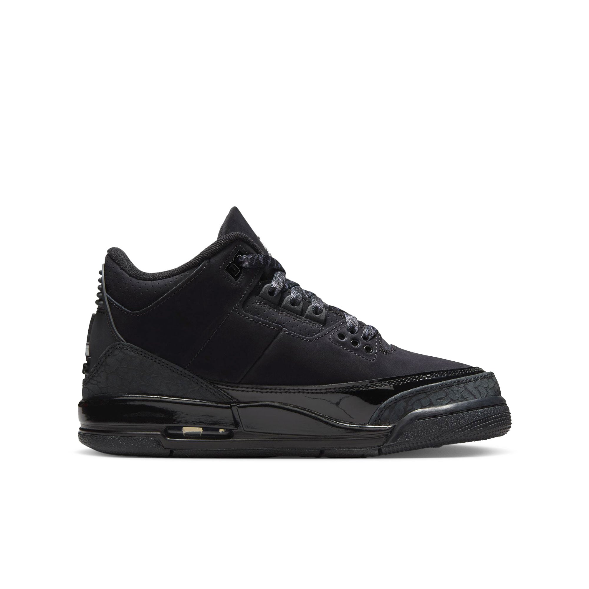 Jordan Air Jordan 3 Retro GS Black / Dark Charcoal - White Low Top Sneakers Silhouette | Overkill