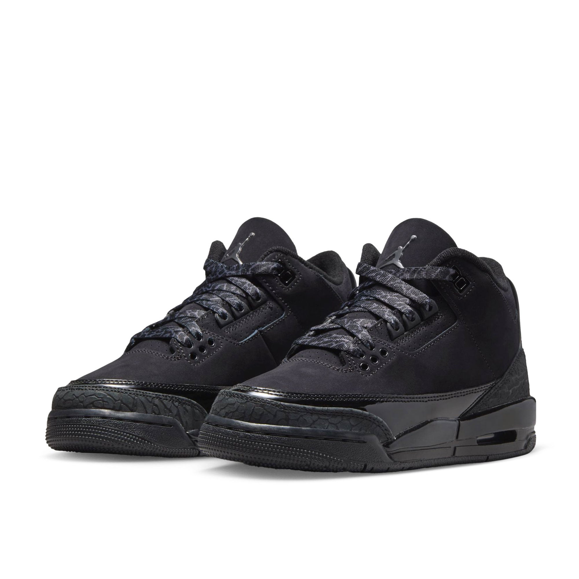 Jordan Air Jordan 3 Retro GS Black / Dark Charcoal - White Low Top Sneakers Material | Overkill