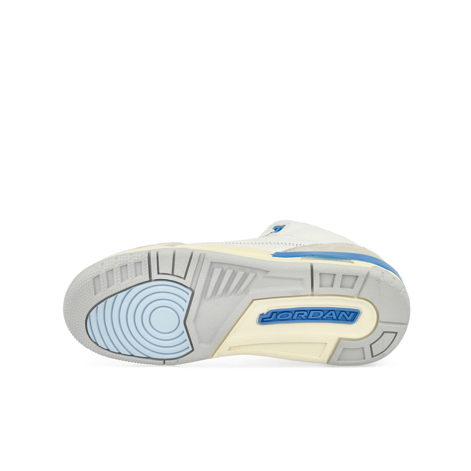 Jordan Air Jordan 3 Retro GS Summit White / Hydrogen Blue - Legend Blue Mid Top Sneakers Detail View 1 | Overkill