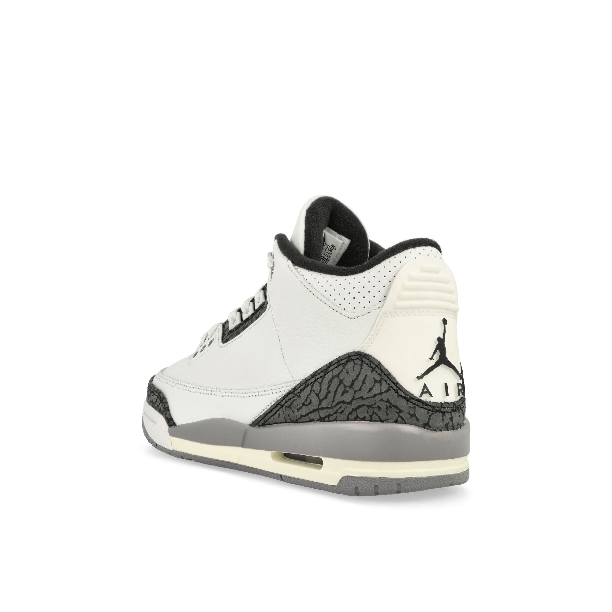 Jordan Air Jordan 3 Retro GS Summit White / Fire Red - Cement Grey - Black Mid Top Sneakers Material | Overkill