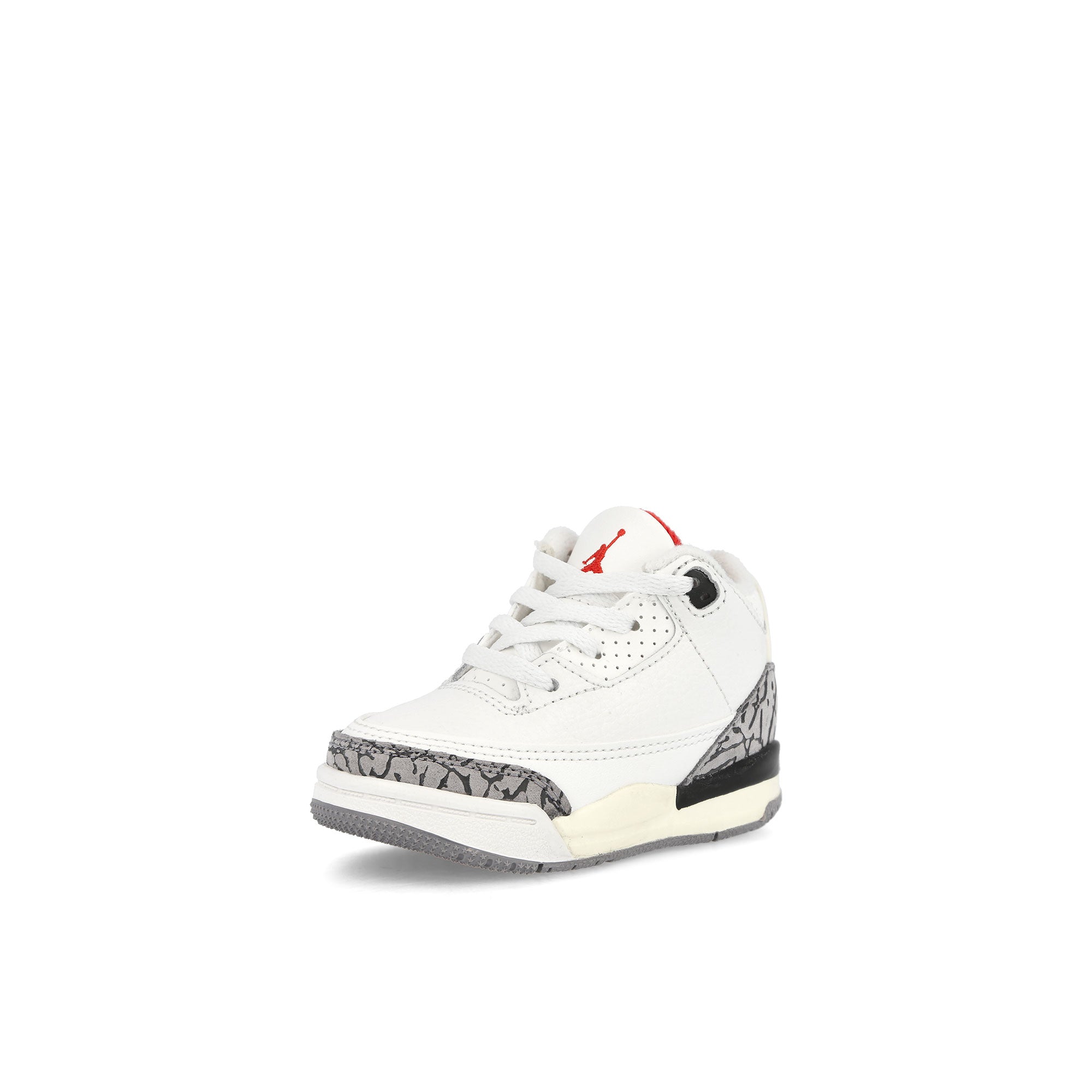 Jordan Air Jordan 3 Retro TD Summit White-Fire Red - Black Sneakers Close Up | Overkill