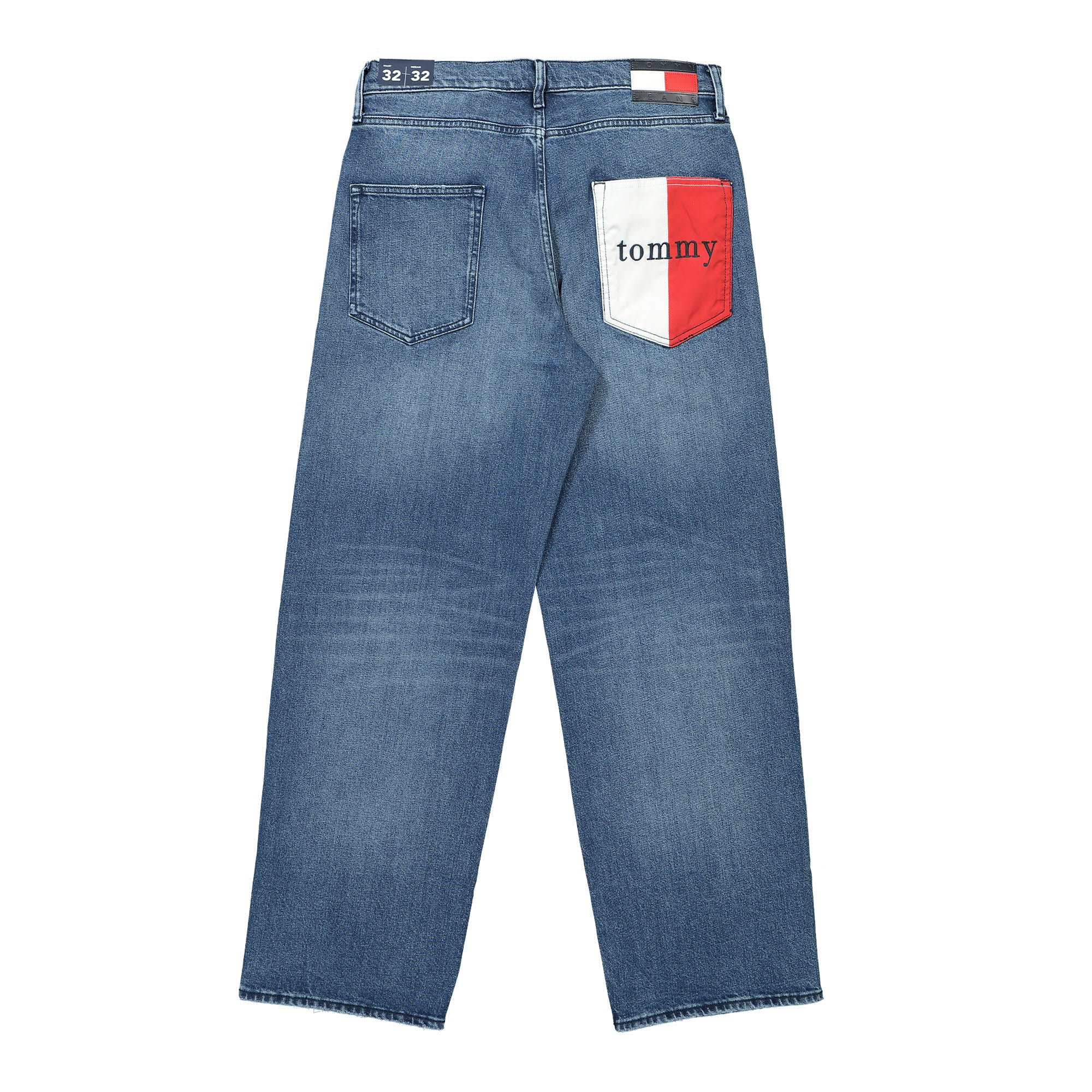 Tommy Jeans TJCU Wide Leg Denim Pant Indigo Denim Stone Washed Jeans Material | Overkill