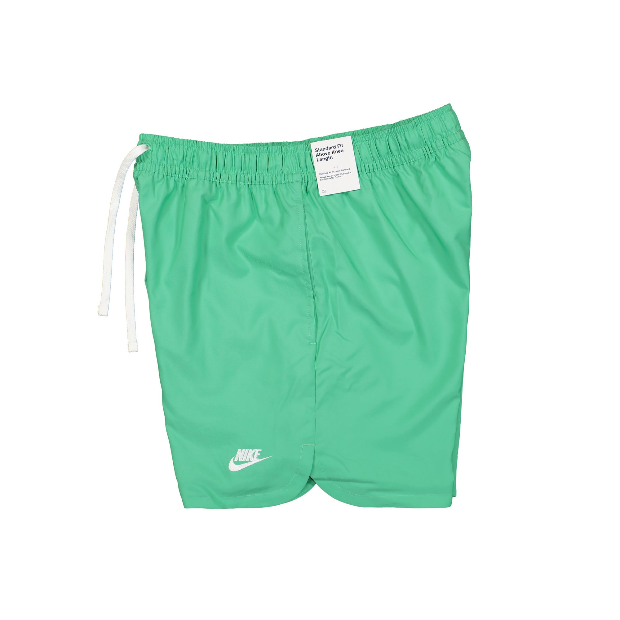 Nike Club Woven Lined Flow Shorts Spring Green / White Shorts Close-up | Overkill