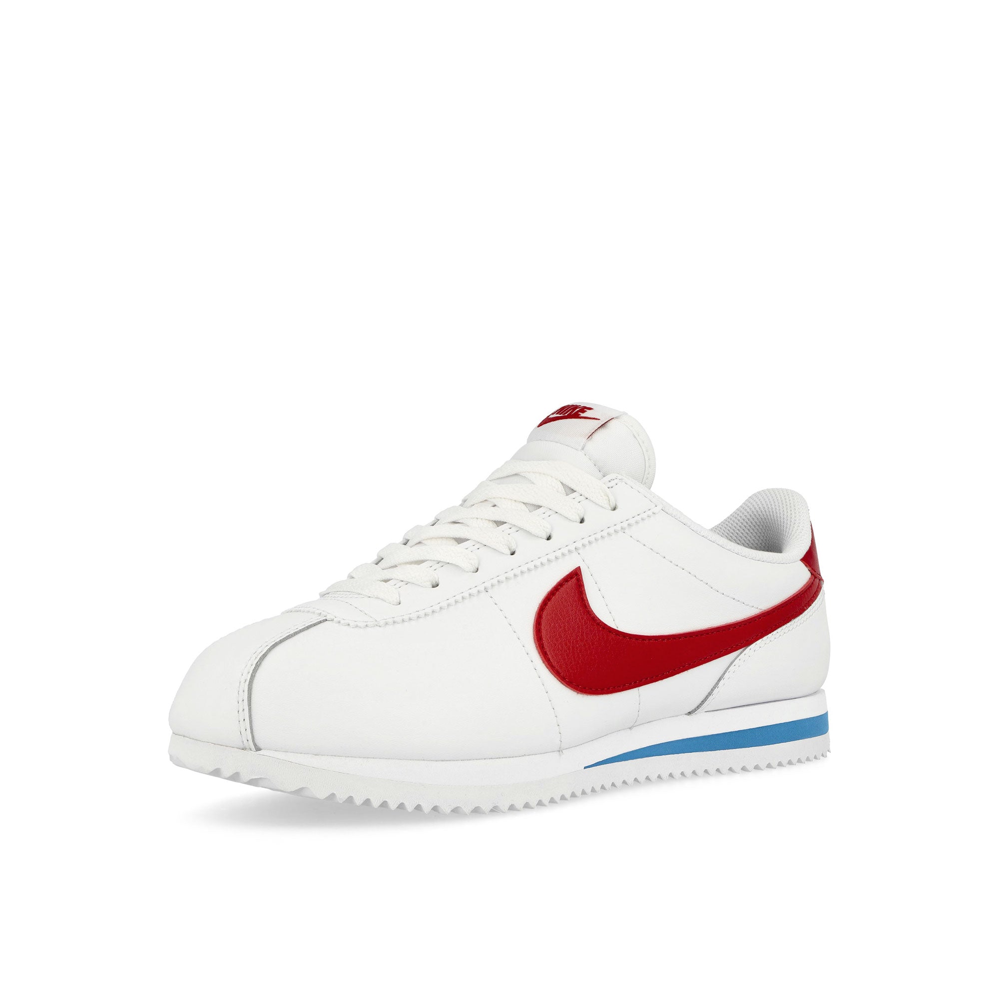 Nike W Cortez Leather White / Varsity Red - Varsity Blue Low Top Sneakers Close Up | Overkill