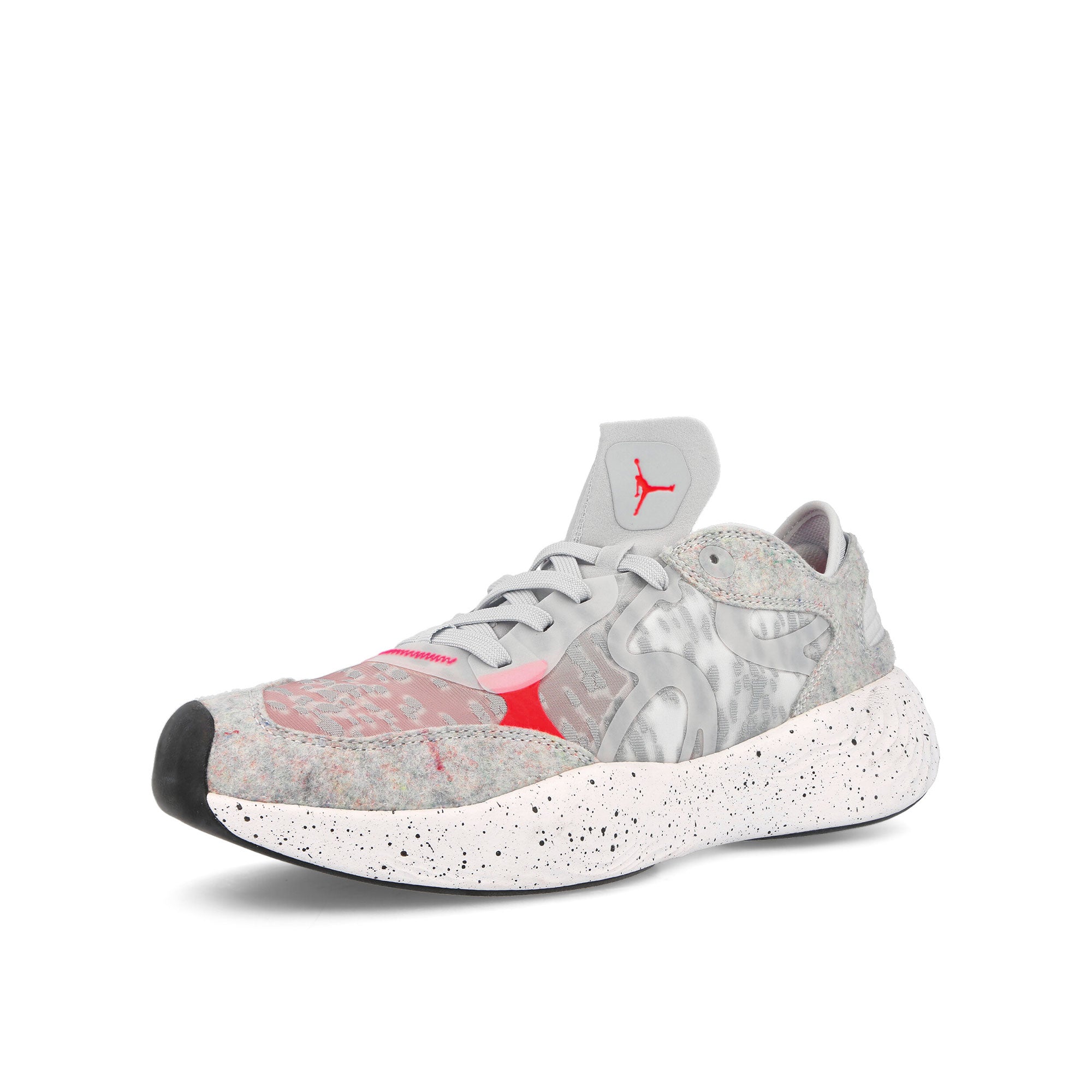 Jordan Air Jordan Delta 3 Low Pure Platinum-Infrared 23 - Black Low Top Sneakers Close Up | Overkill