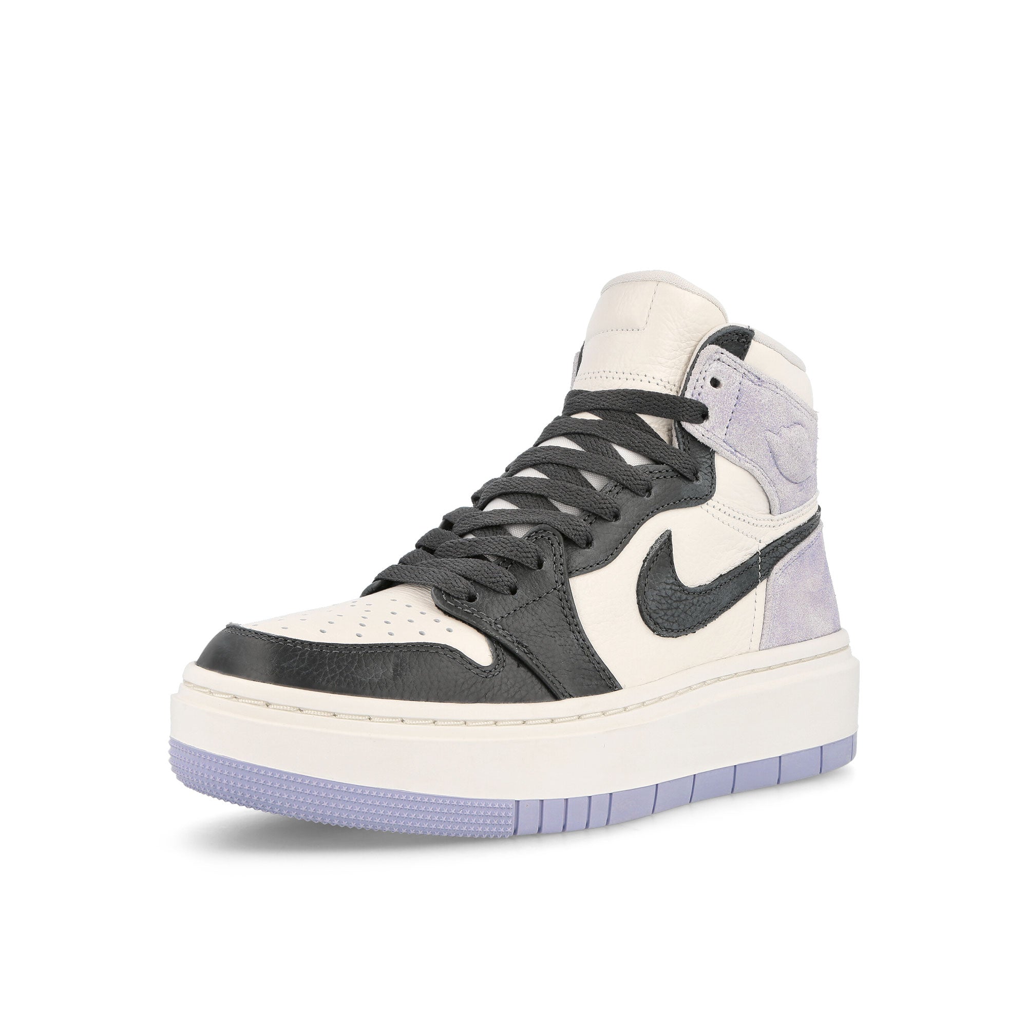 Jordan Wmns Air Jordan 1 Elevate High Titanium / Dark Smoke Grey - Sail Sneakers Close Up | Overkill