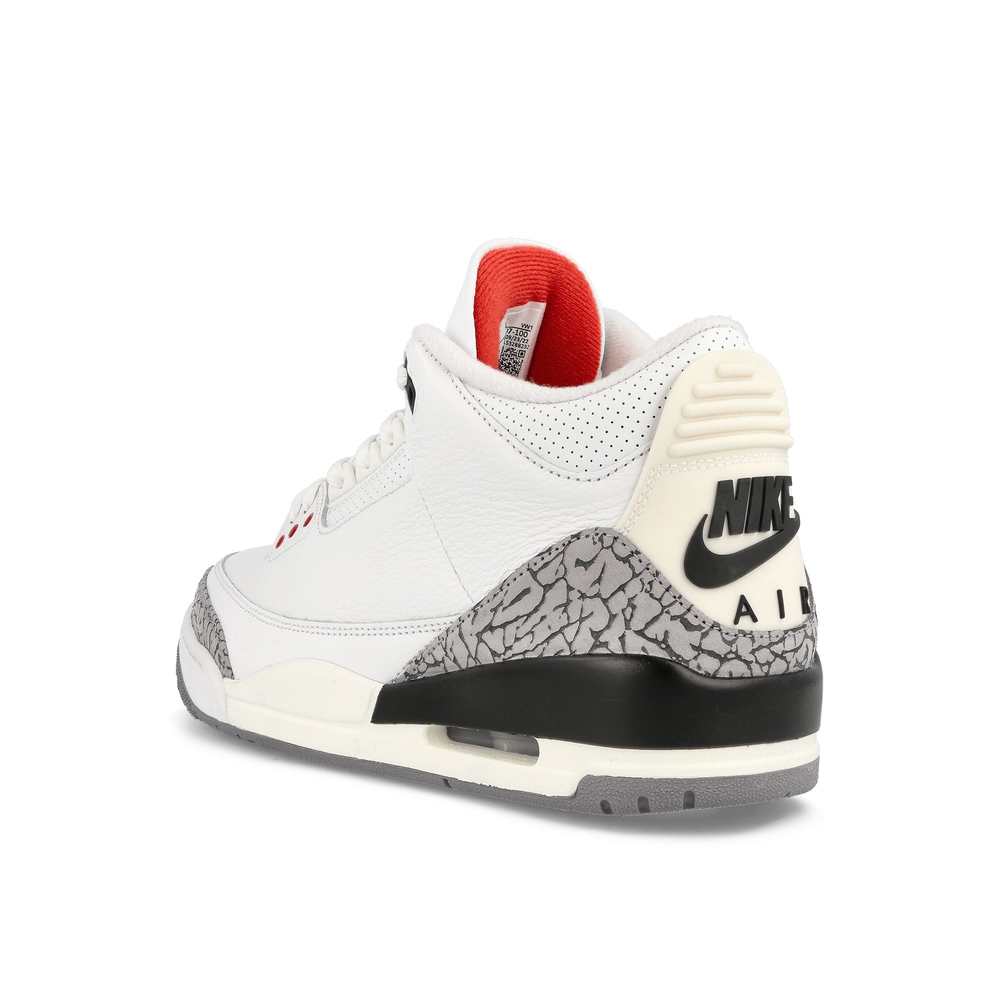 Jordan Air Jordan 3 Retro Summit White / Fire Red - Black Mid Top Sneakers Material | Overkill