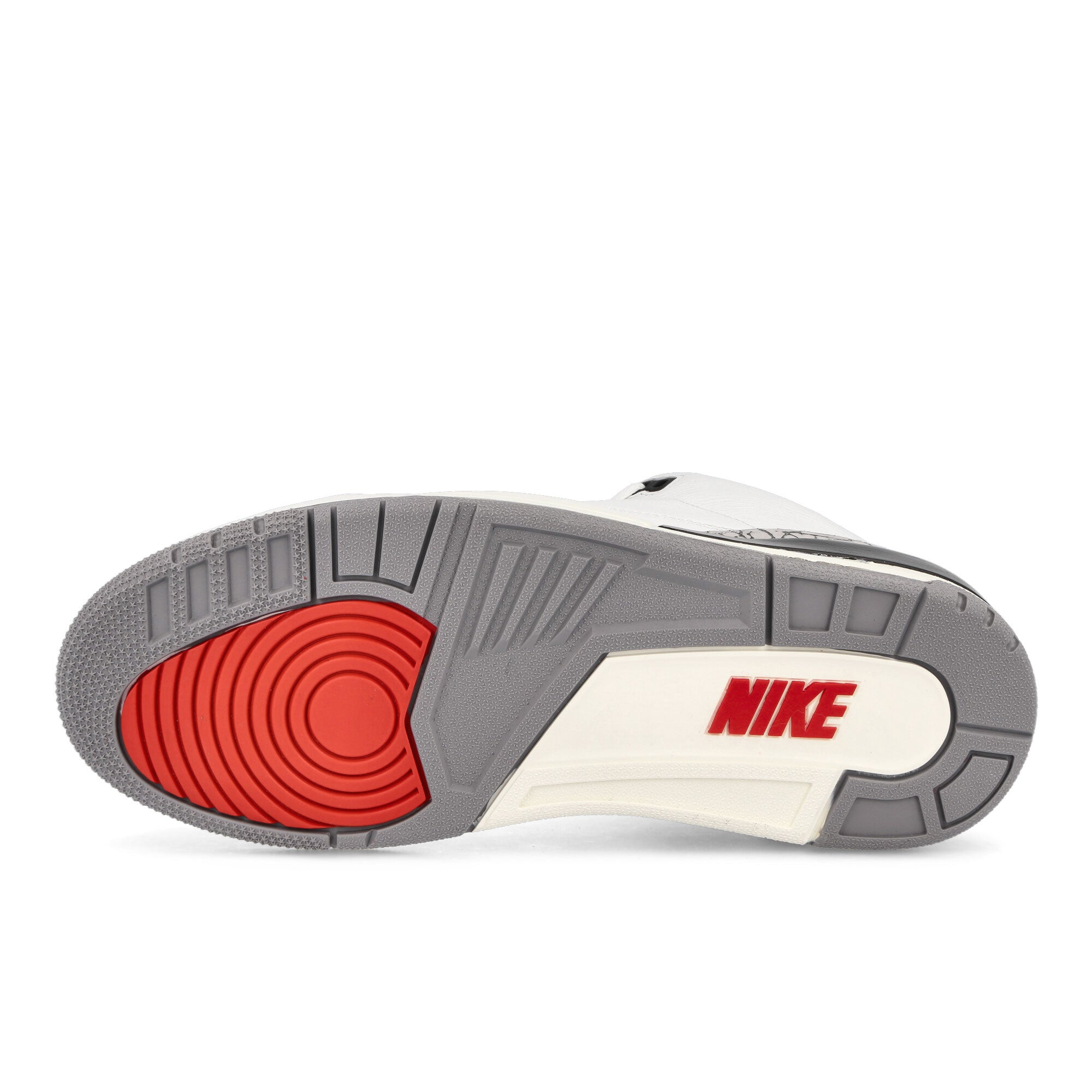 Jordan Air Jordan 3 Retro Summit White / Fire Red - Black Mid Top Sneakers Detail View 1 | Overkill