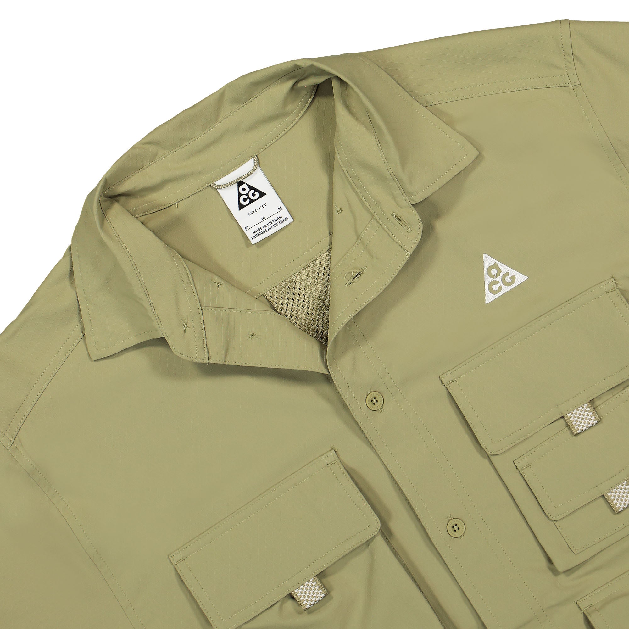 Nike ACG Dri-FIT UV "Devastation Trail" Shirt Neutral Olive / Summit White Shirts Close-up | Overkill