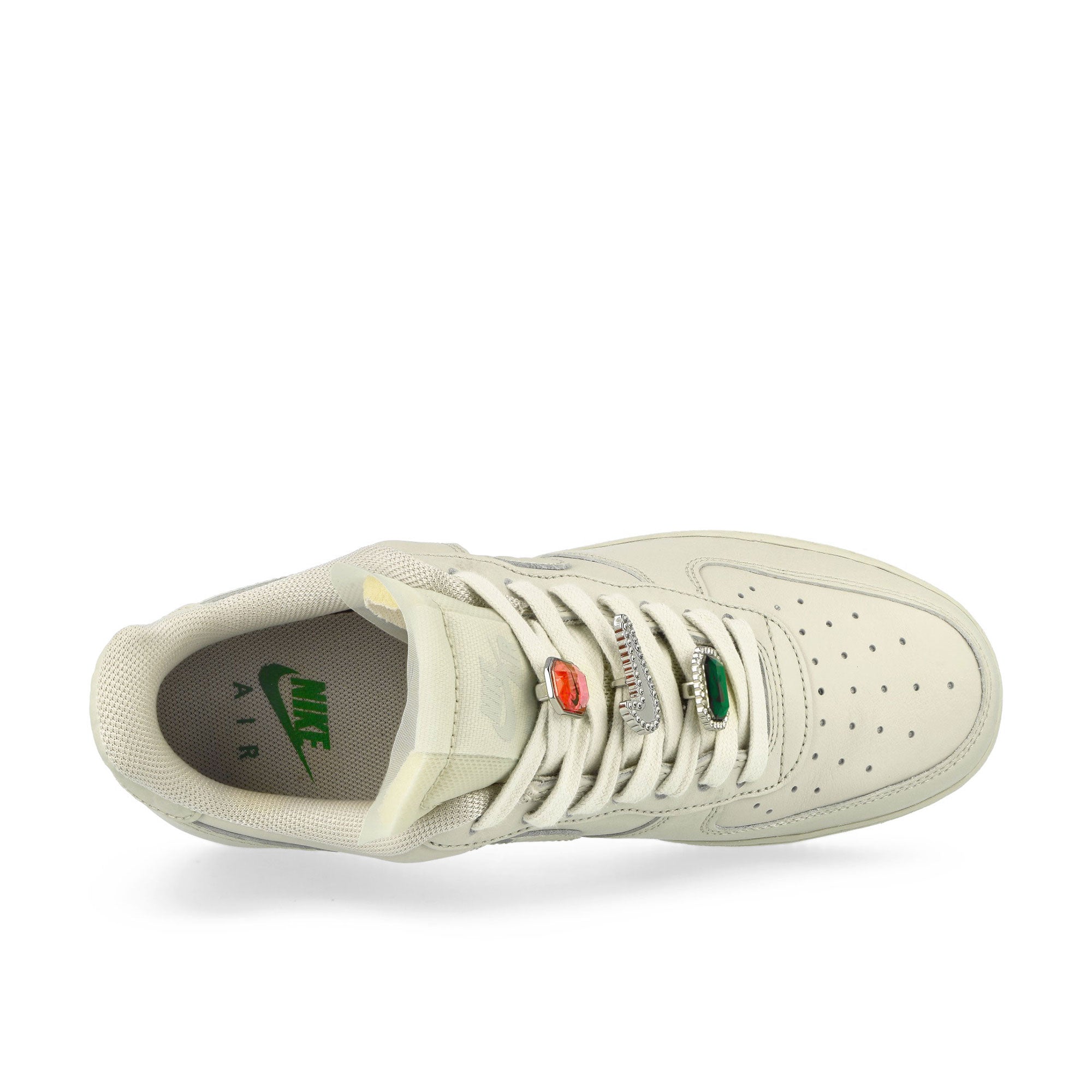 Nike Wmns Air Force 1 Lo Premium Light Bone / Light Bone - Kelly Green - Pink Foam Low Top Sneakers Detailfoto | Overkill