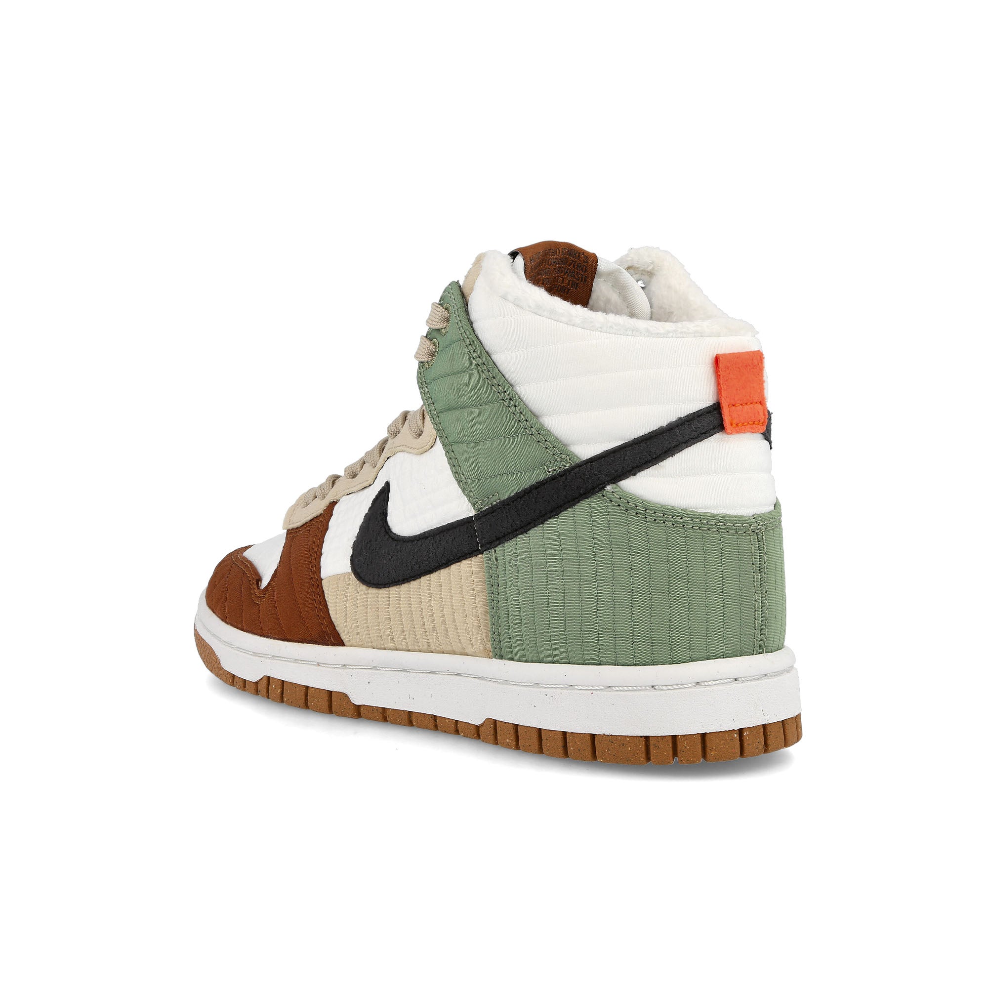 Nike Wmns Dunk High LX Summit White / Black - Oil Green - Rattan High Top Sneakers Material | Overkill