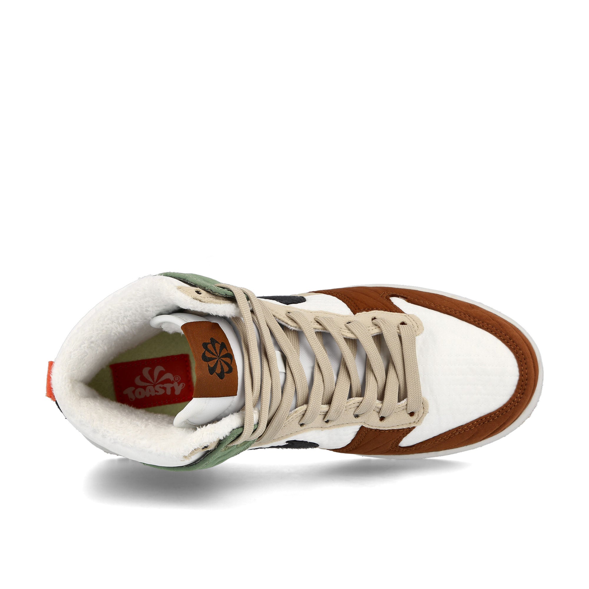 Nike Wmns Dunk High LX Summit White / Black - Oil Green - Rattan High Top Sneakers Detailfoto | Overkill