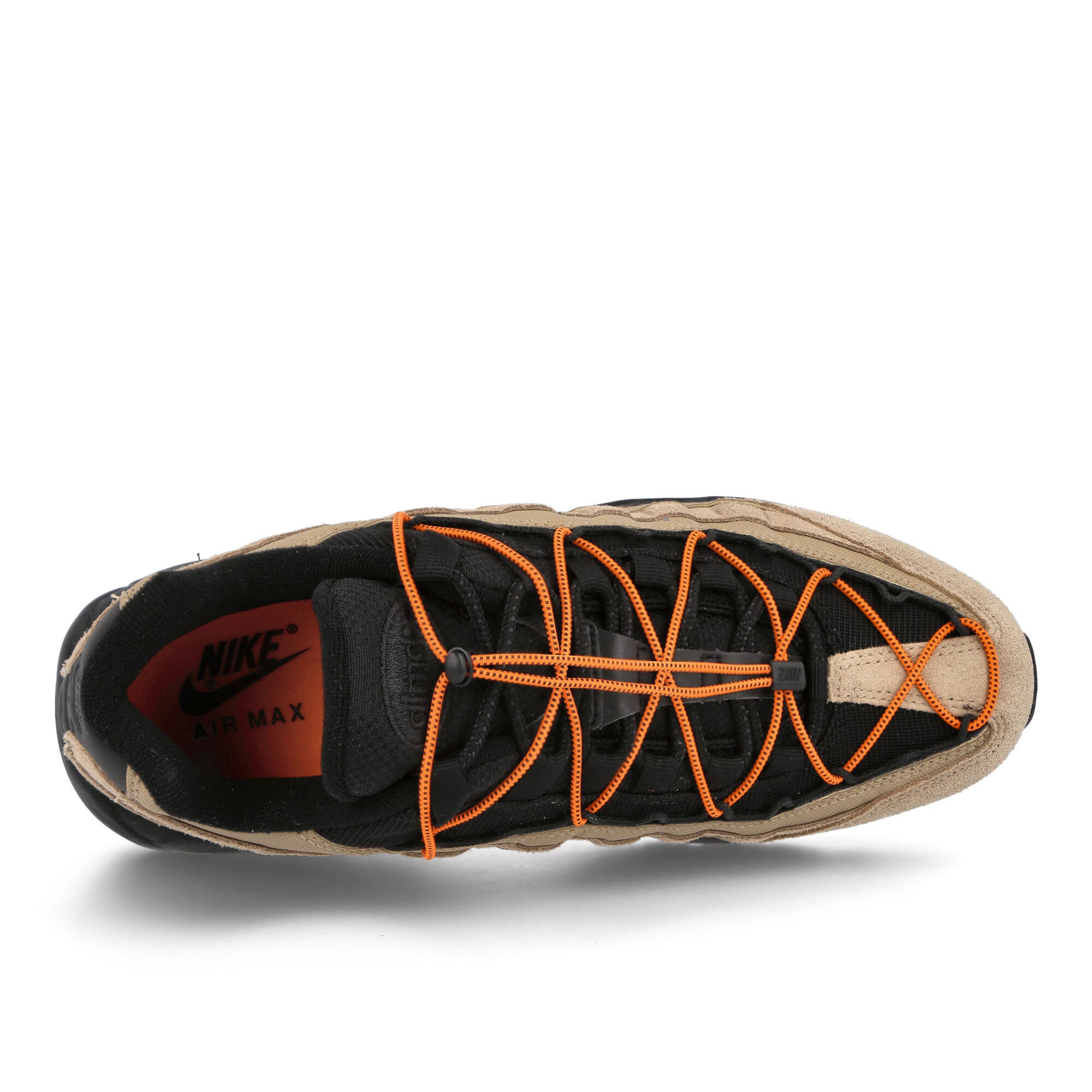 Nike air max 95 Khaki-Black - Total Orange Low Top Sneakers Detailfoto | Overkill