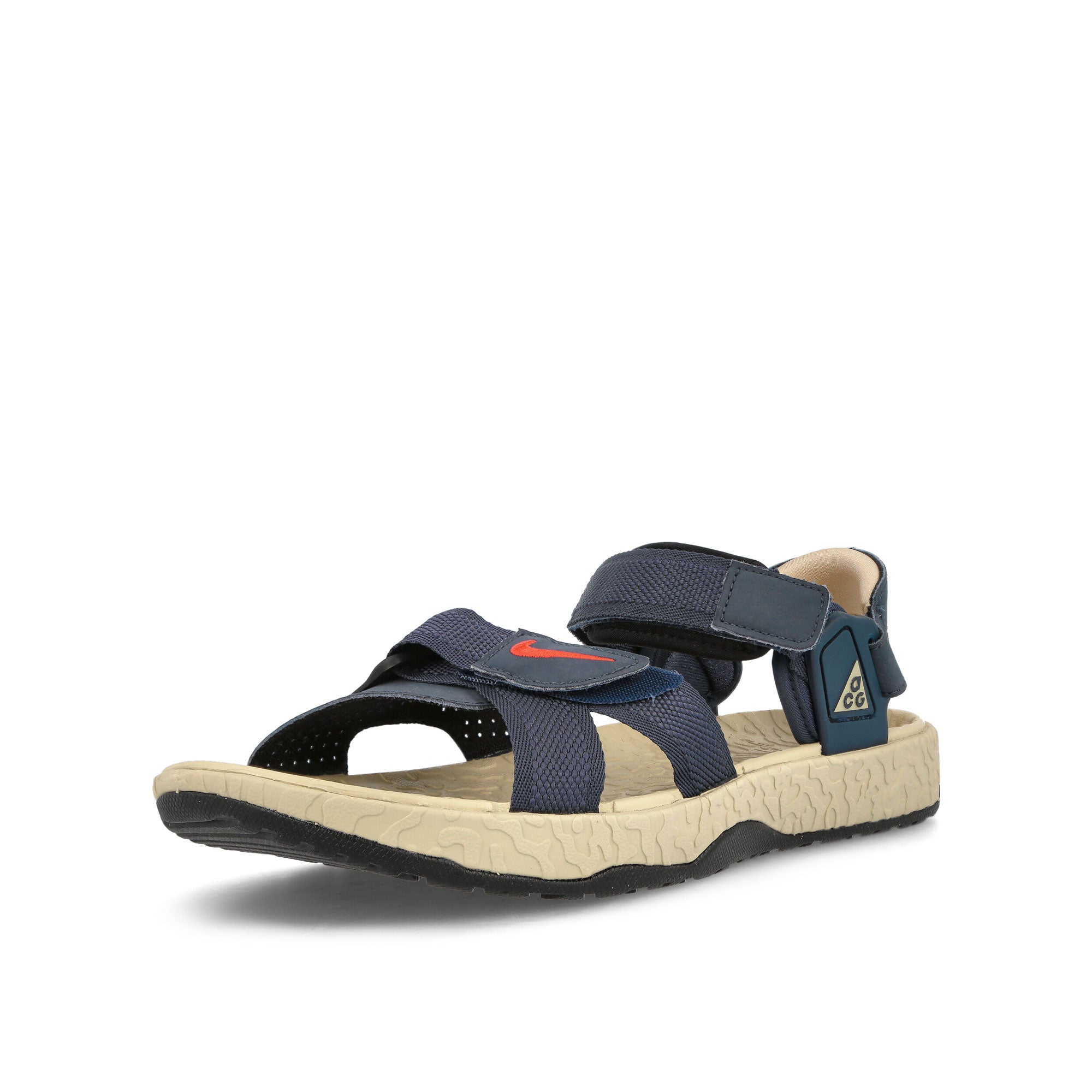 Nike ACG Air Deschutz+ Midnight Navy-Light Crimson Slides, Sandals & Slippers Close Up | Overkill