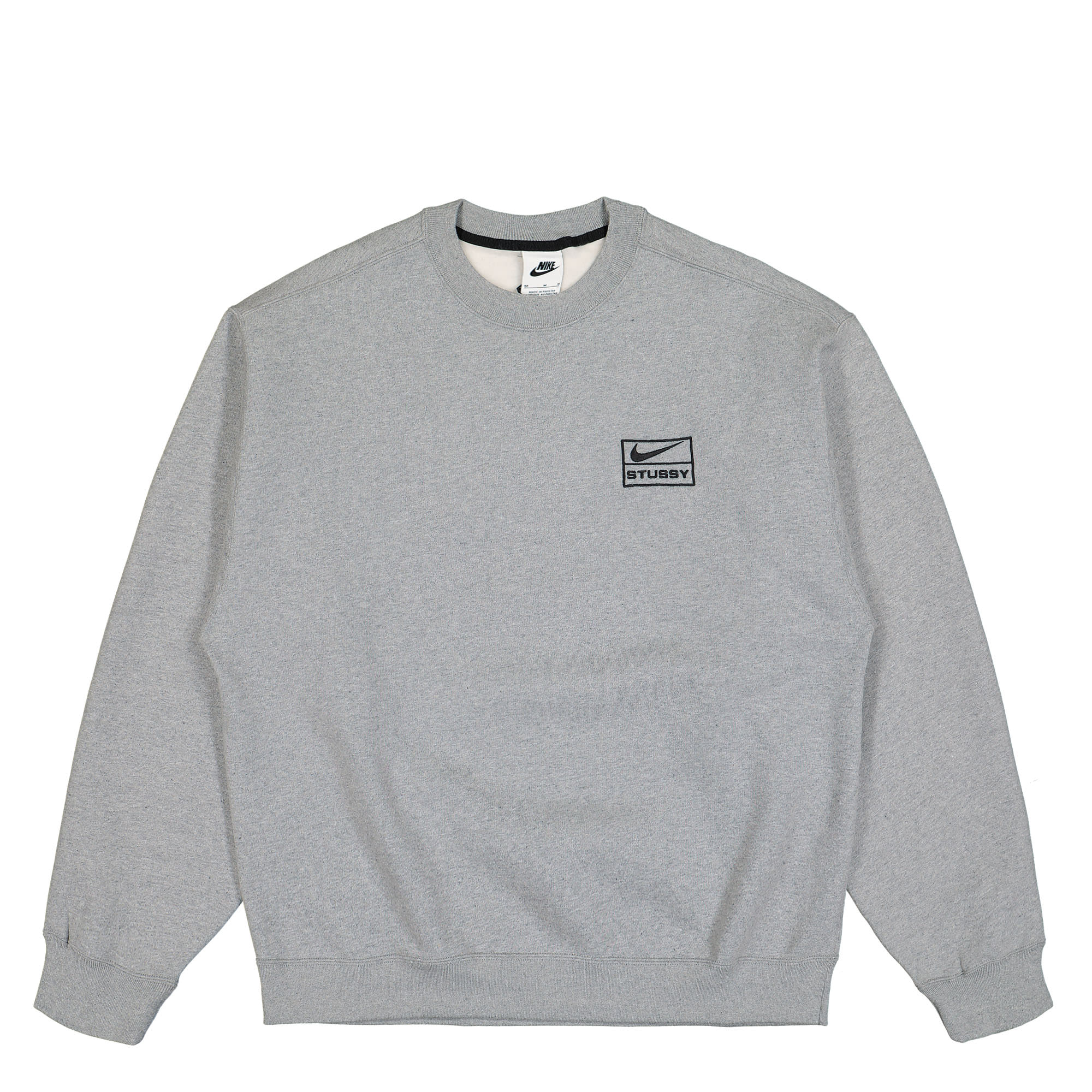 Nike Stussy x Nike Fleece Crew Dark Grey Heather Sweatshirts DO9337 063 | Overkill