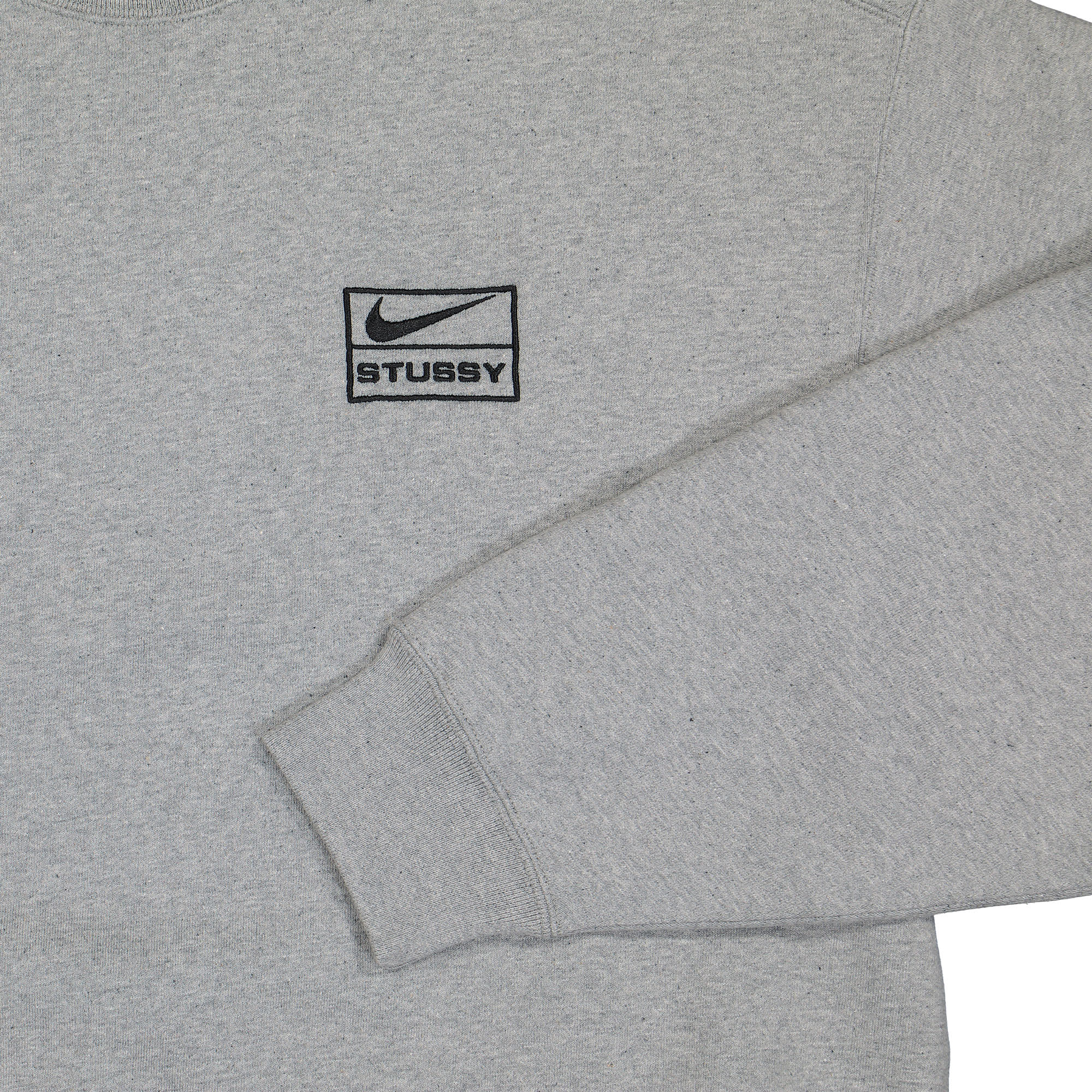 Nike Stussy x Nike Fleece Crew Dark Grey Heather Sweatshirts Detailfoto | Overkill