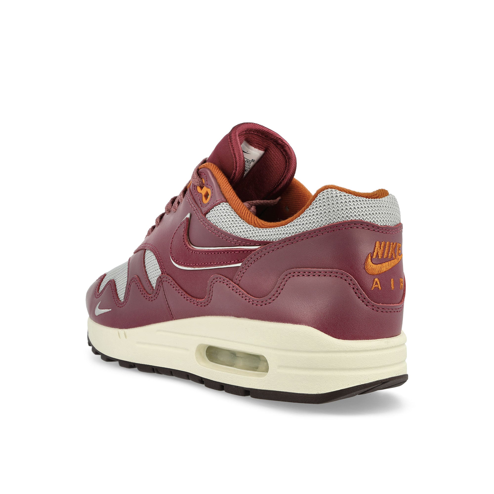Nike Air Max 1 Metallic Silver / Rush Maroon Low Top Sneakers Material | Overkill