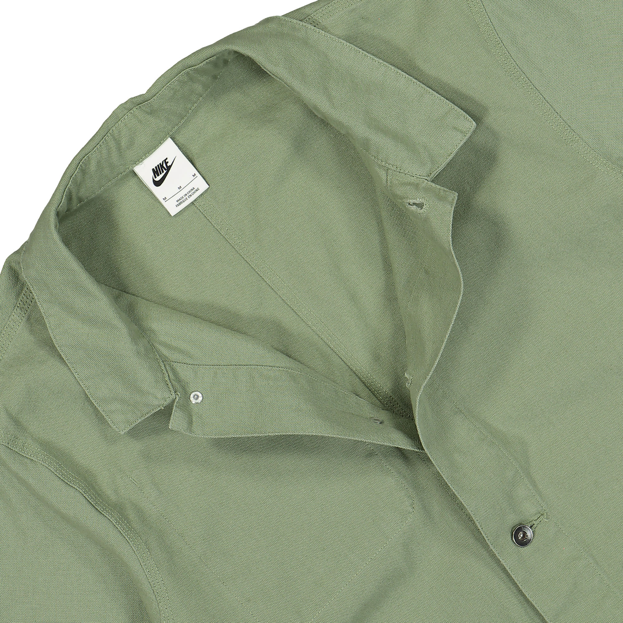 Nike Life Unlined Chore Coat Jacket Oil Green / White Jackets Close-up | Overkill