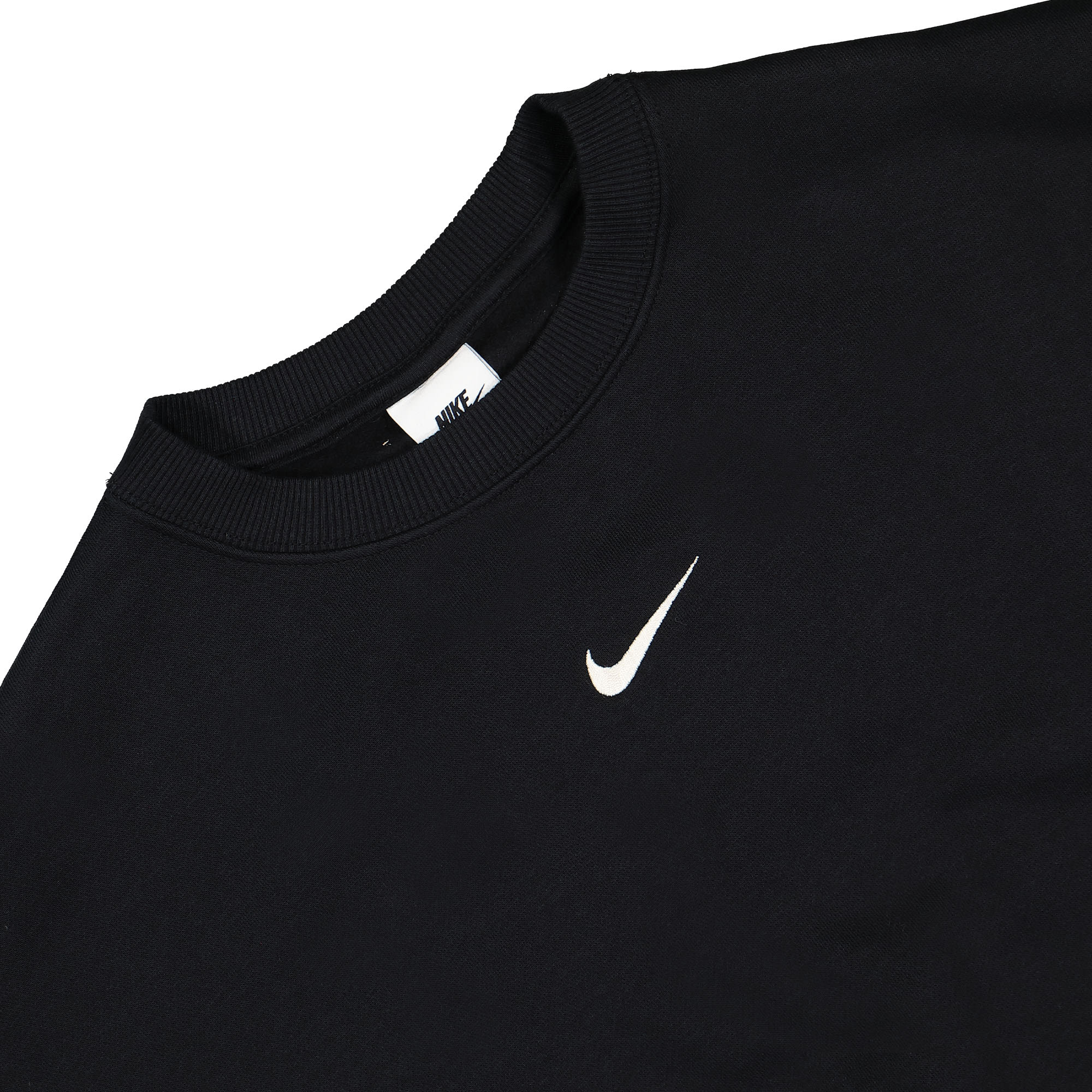 Nike W nsw Phoenix Fleece Oversize Crewneck Sweatshirt Black / Sail Sweatshirts Close-up | Overkill
