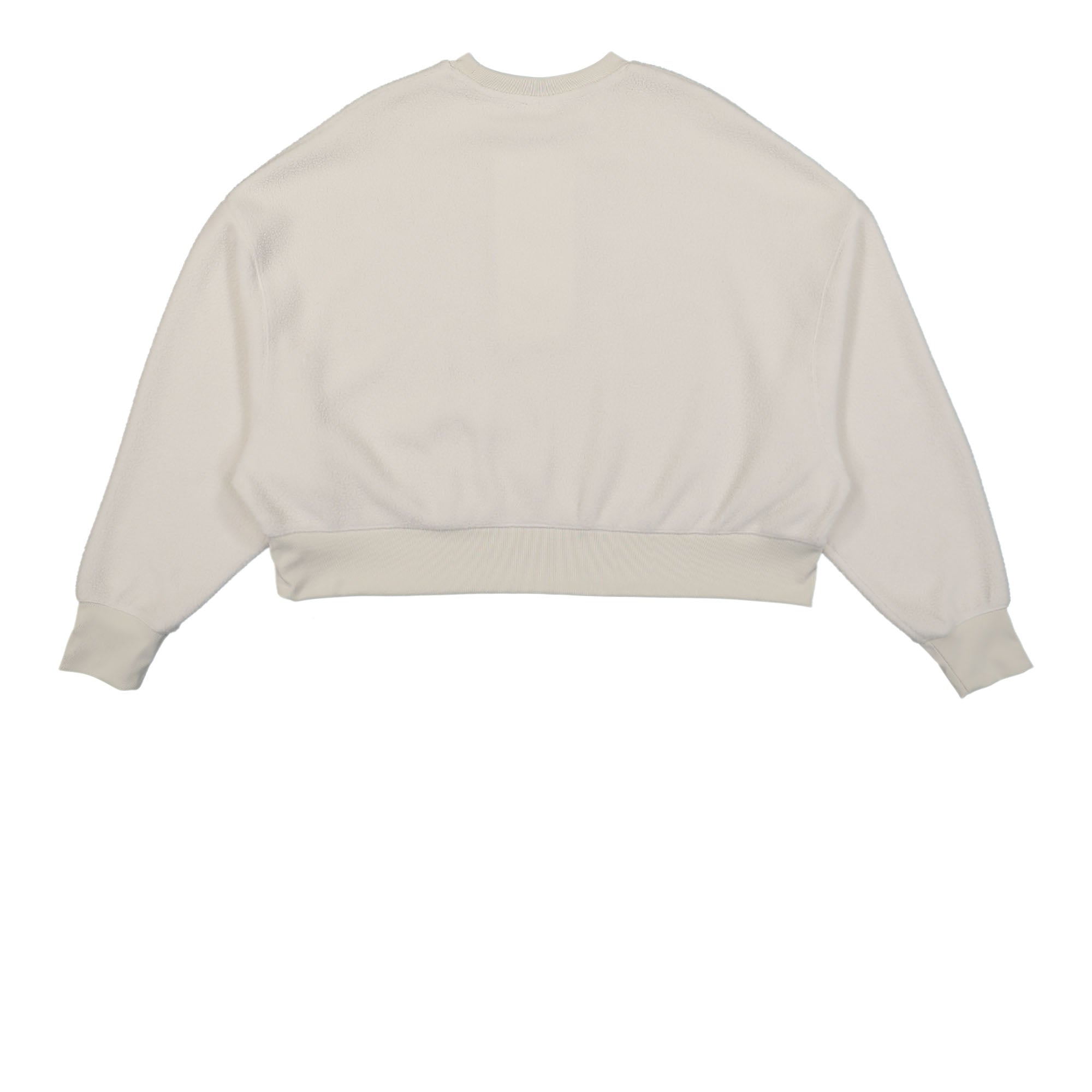 Nike Wmns NSW Plush Mod Crop Crew Light Bone / Light Iron Ore Sweatshirts Material | Overkill