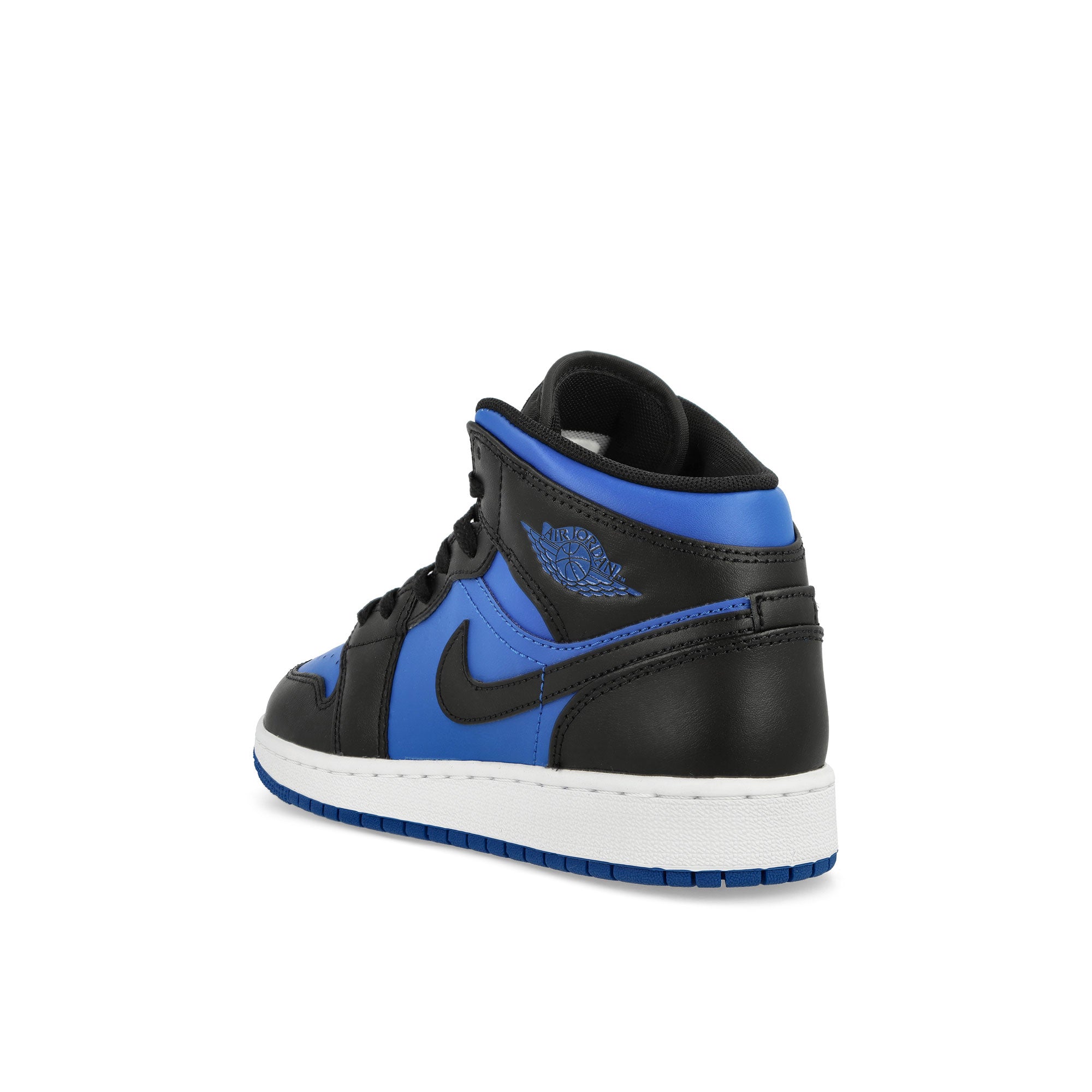 Jordan Air Jordan 1 Mid GS Black-Royal Blue - Black - White Mid Top Sneakers Material | Overkill