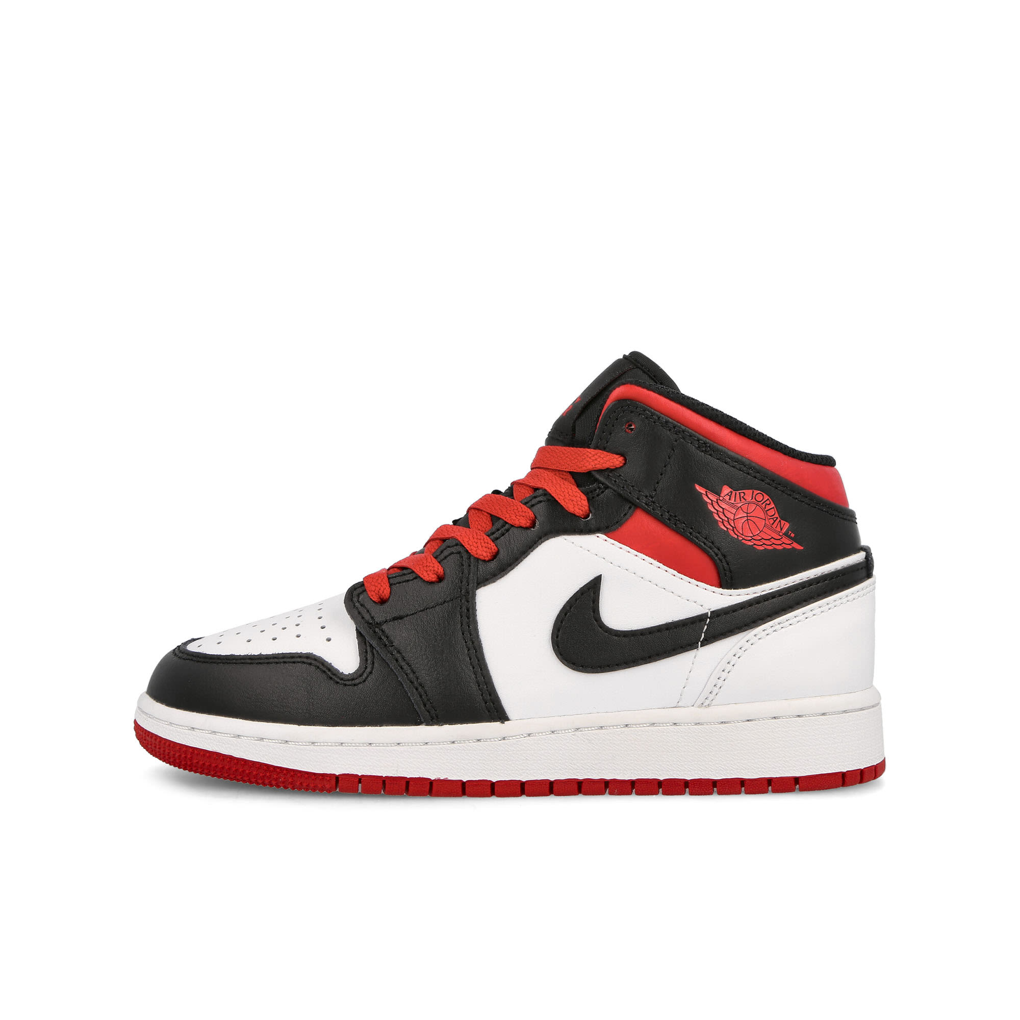 Jordan Air Jordan 1 Mid GS White-Gym Red-Black Mid Top Sneakers DQ8423 106 | Overkill