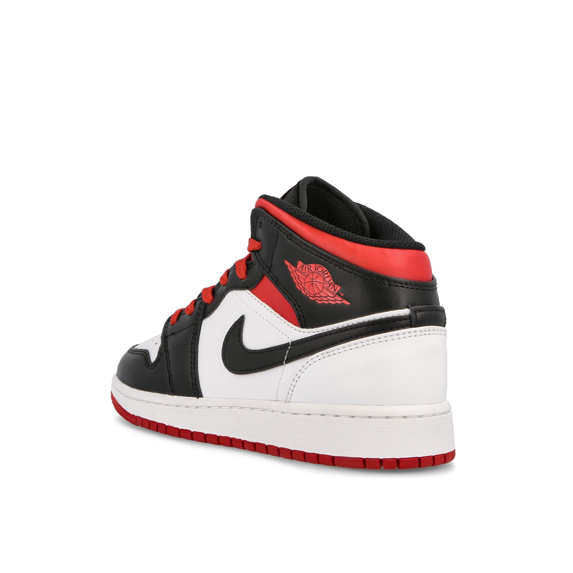 Jordan Air Jordan 1 Mid GS White-Gym Red-Black Mid Top Sneakers Material | Overkill