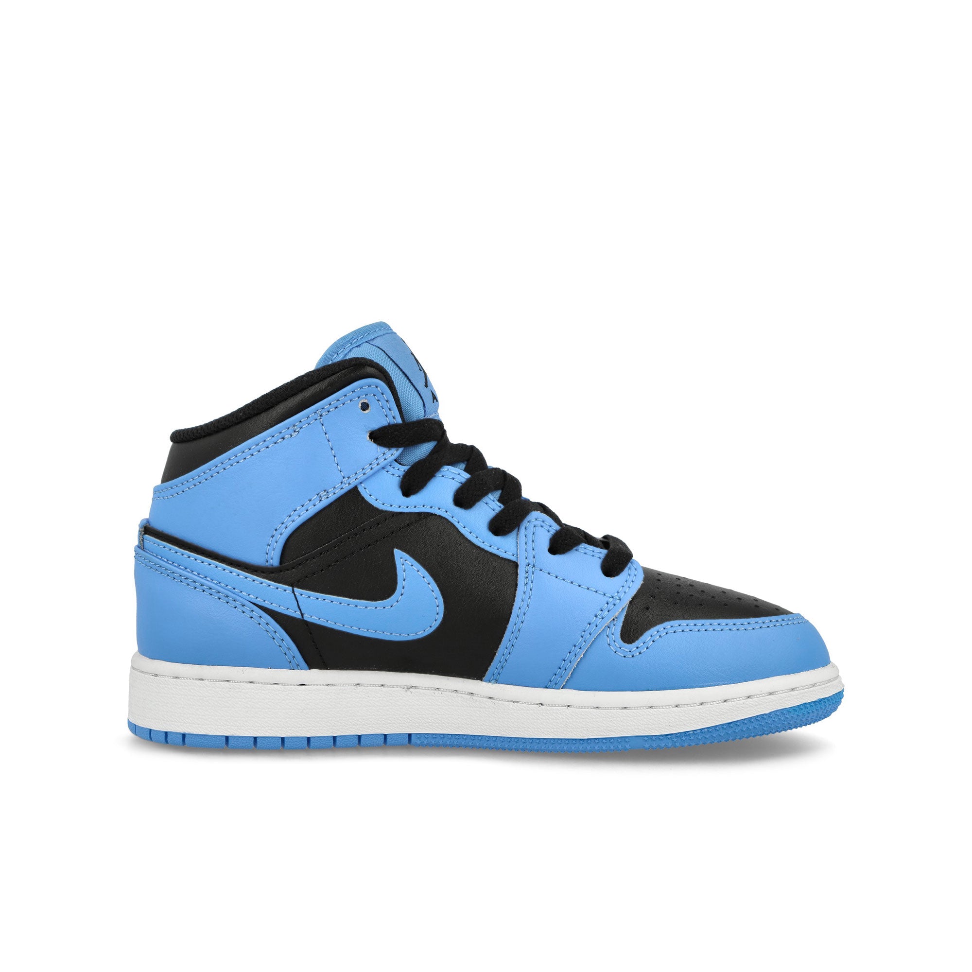 Jordan Air jordan 1 Mid GS University Blue-Black - White Mid Top Sneakers Silhouette | Overkill