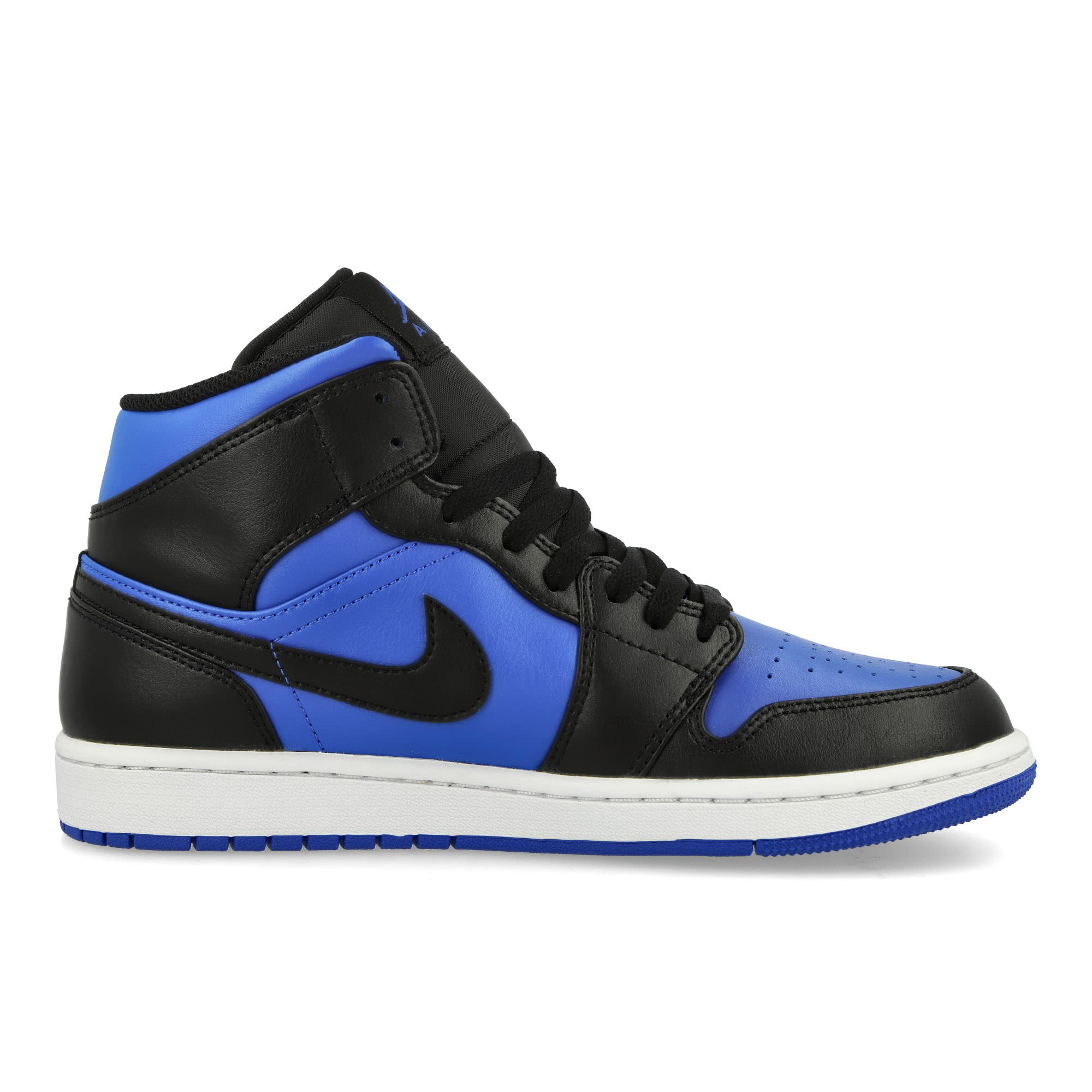 Jordan Air Jordan 1 Mid Mid Black / Royal Blue – Black - White Mid Top Sneakers Silhouette | Overkill