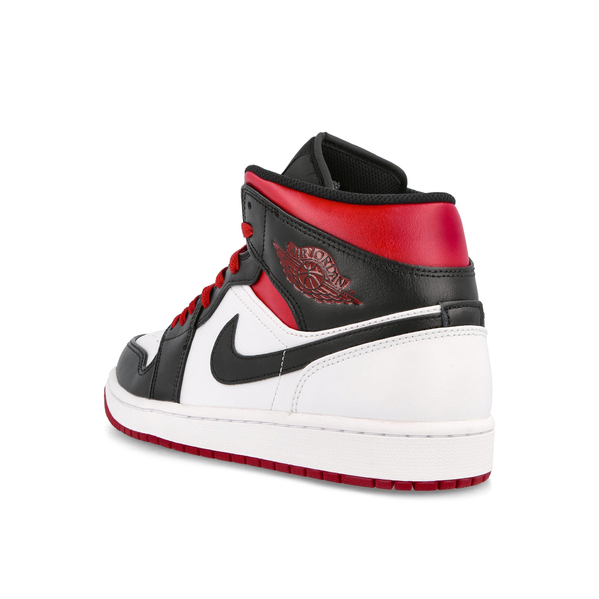 Jordan Air Jordan 1 Mid White-Gym Red-Black Mid Top Sneakers Material | Overkill
