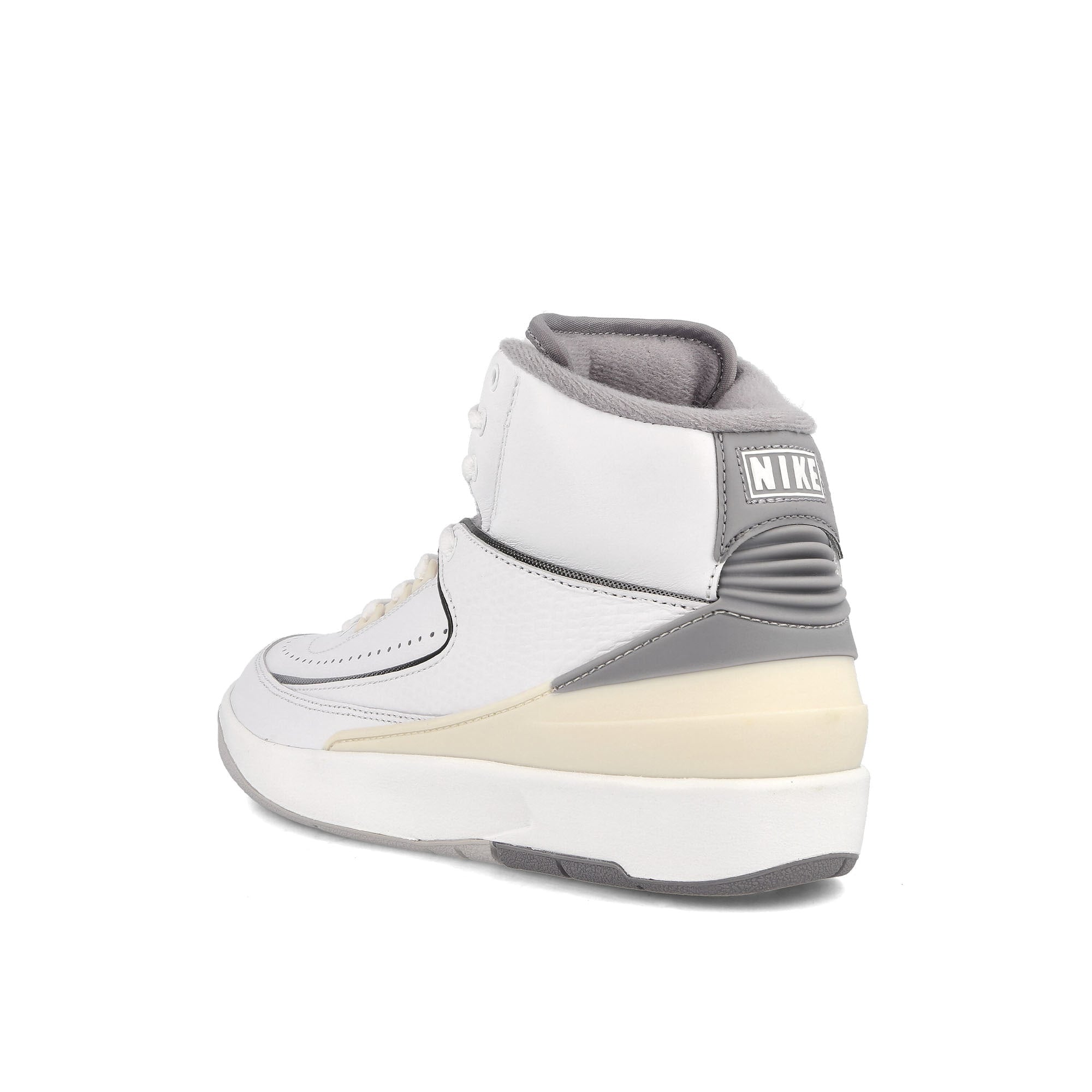 Jordan Air Jordan 2 Retro GS White-Cement Grey - Sail - Black High Top Sneakers Material | Overkill