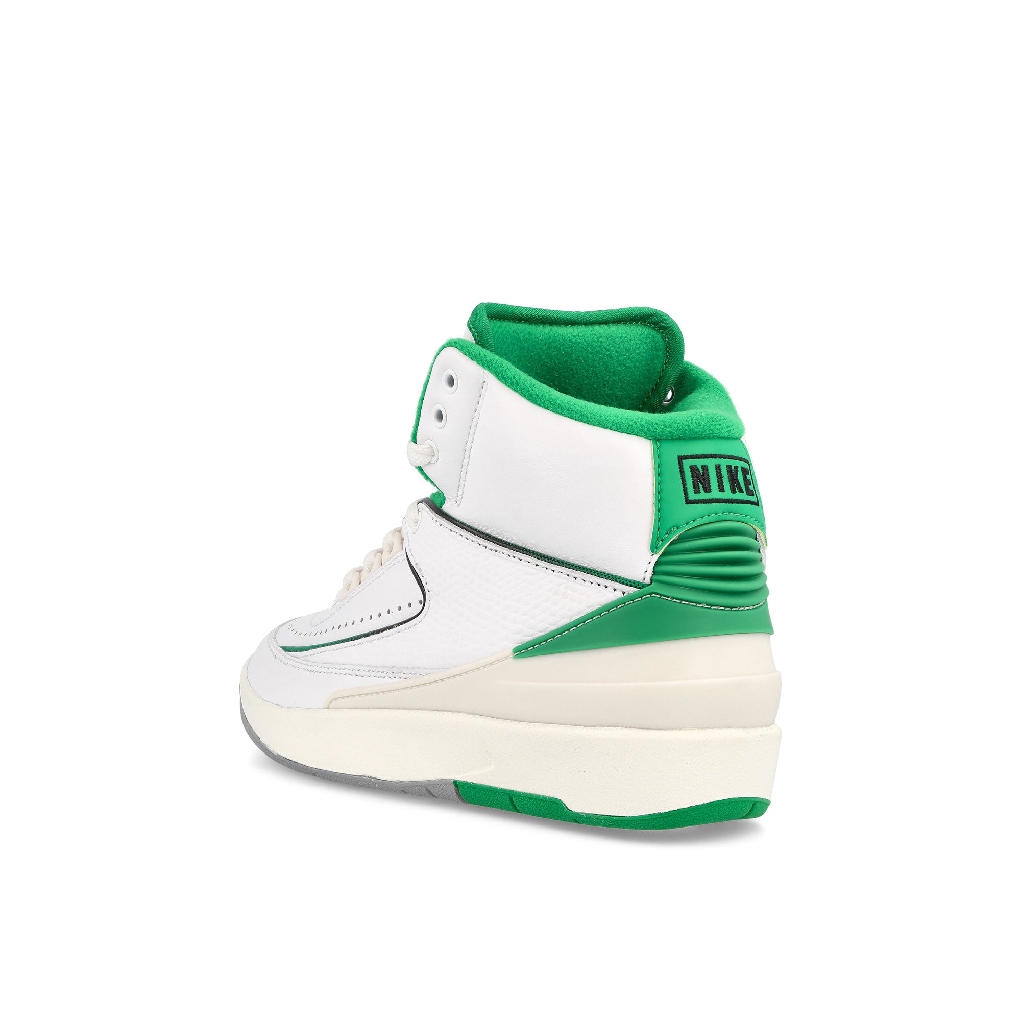 Jordan Air Jordan 2 Retro GS White / Lucky Green - Sail High Top Sneakers Material | Overkill