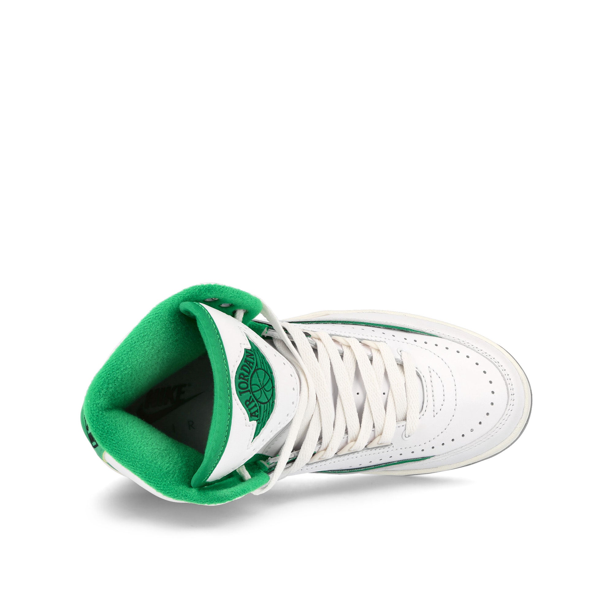 Jordan Air Jordan 2 Retro GS White / Lucky Green - Sail High Top Sneakers Detailfoto | Overkill